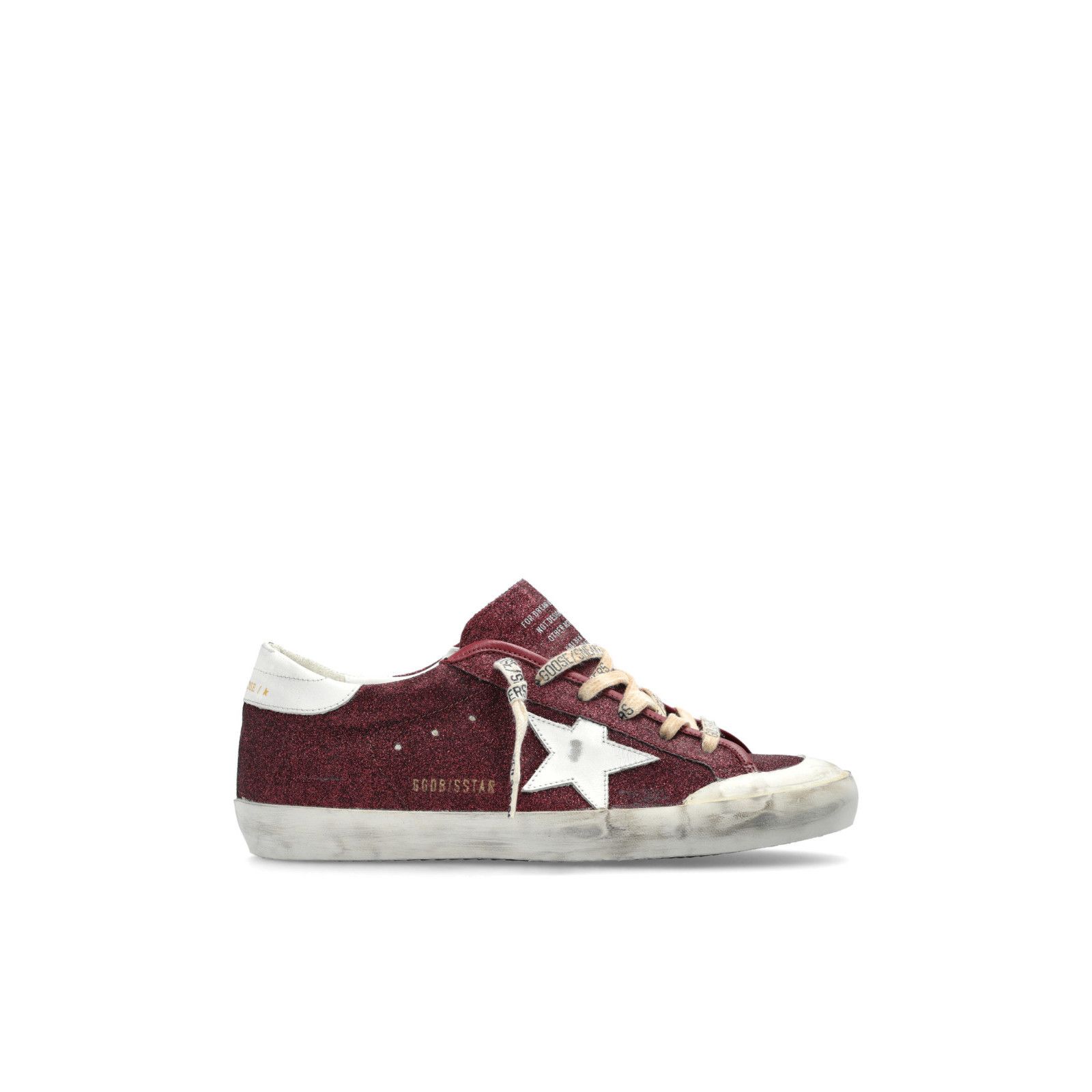 GOLDEN GOOSE Super-Star Women's Red/White Glitter Sneakers N