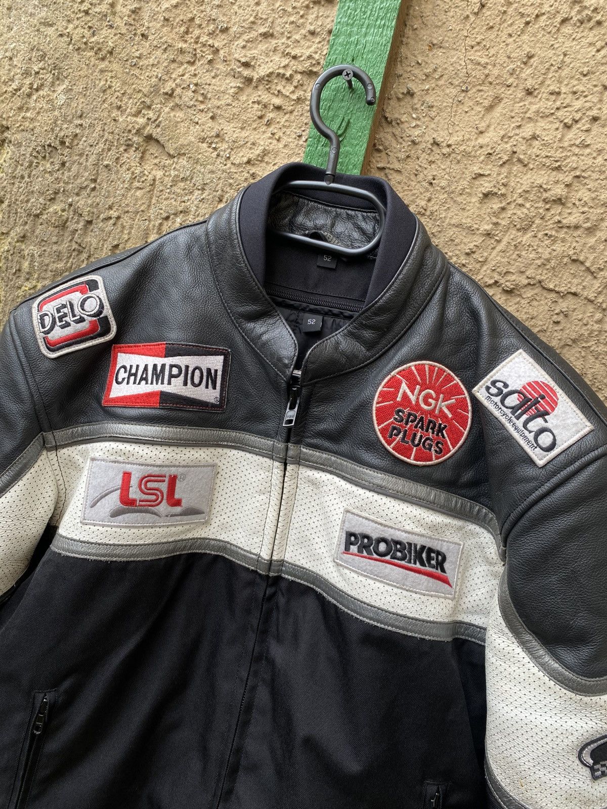Genuine Leather Vintage Y2K Probiker Leather Jacket Racing Moto NGK Castrol Size US L / EU 52-54 / 3 - 2 Thumbnail