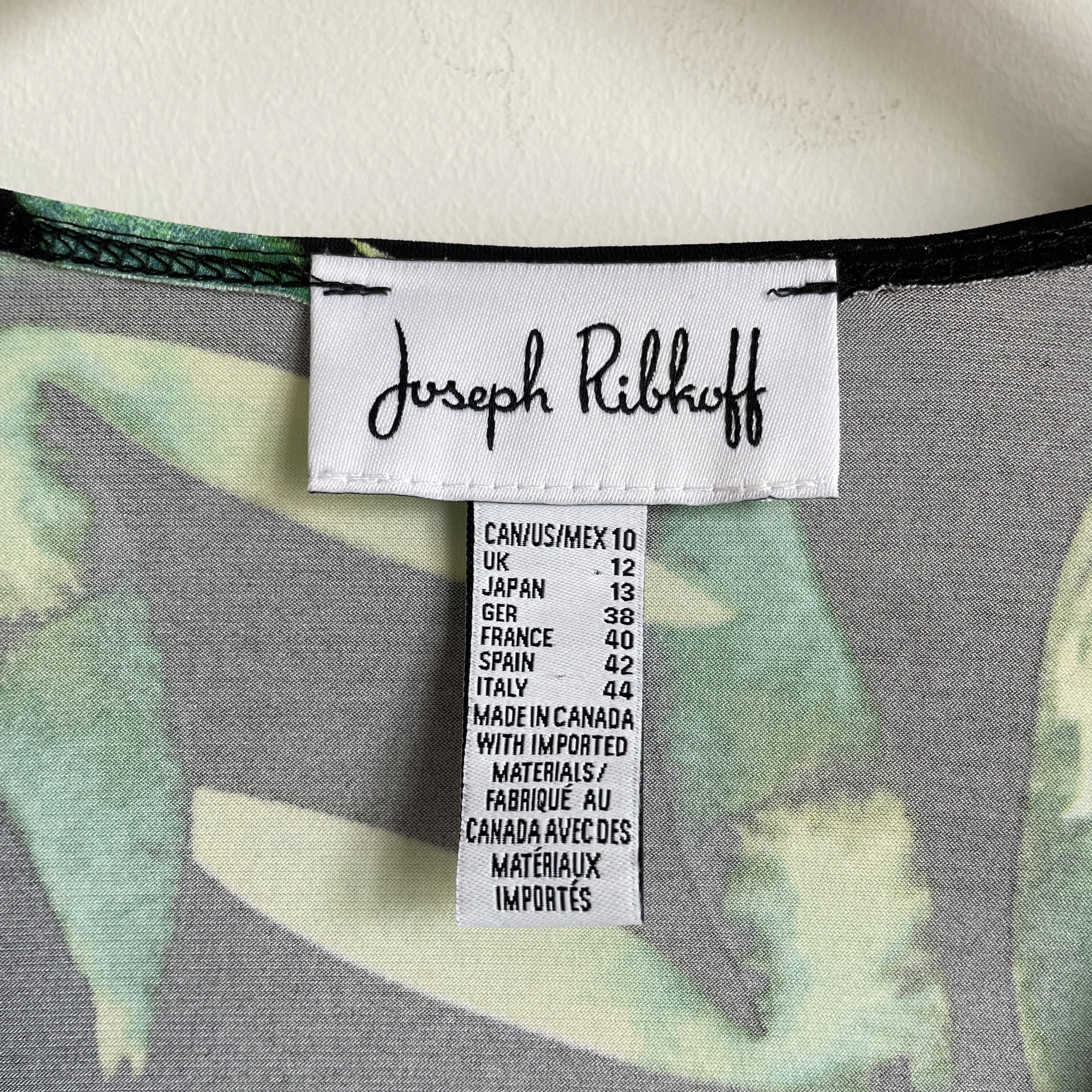 Joseph Ribkoff Joseph Ribkoff Plant Print Faux Wrap Dress With Belt Size L / US 10 / IT 46 - 7 Thumbnail
