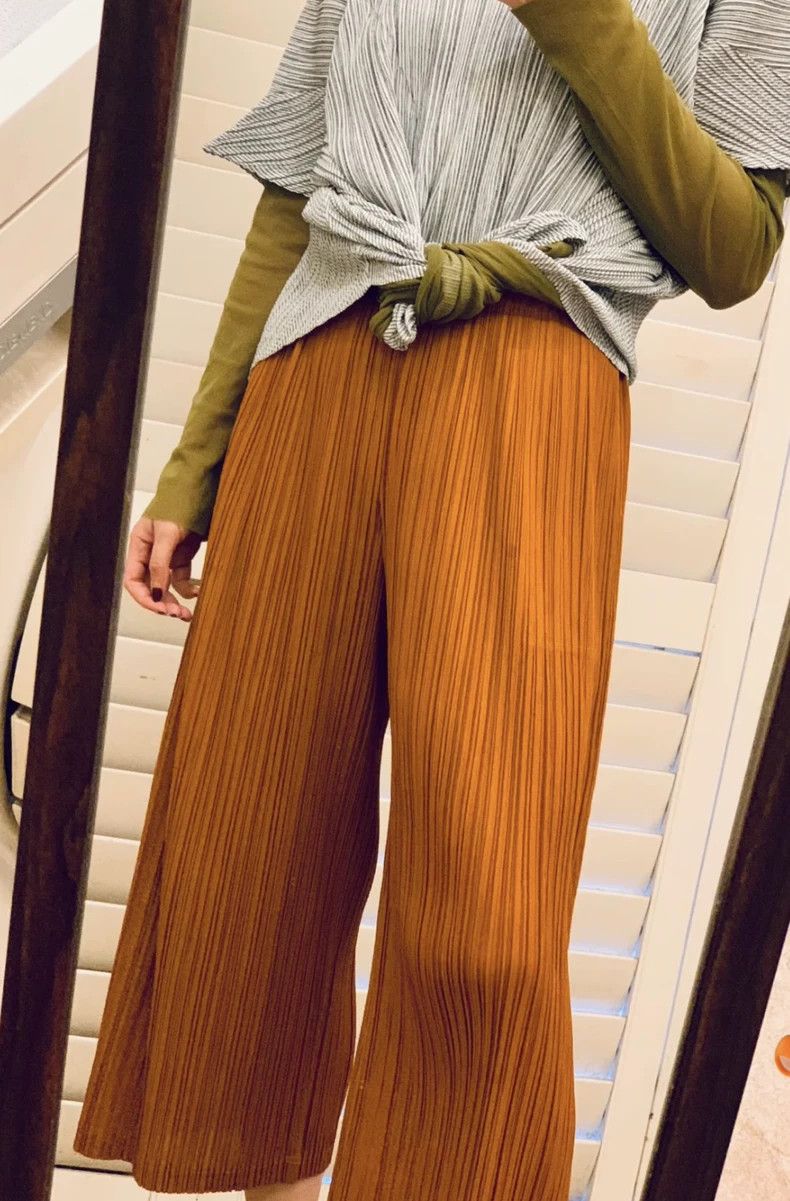 Issey Miyake Issey Miyake size:3 Orange pleated pants Size 42" / US 20 - 1 Thumbnail
