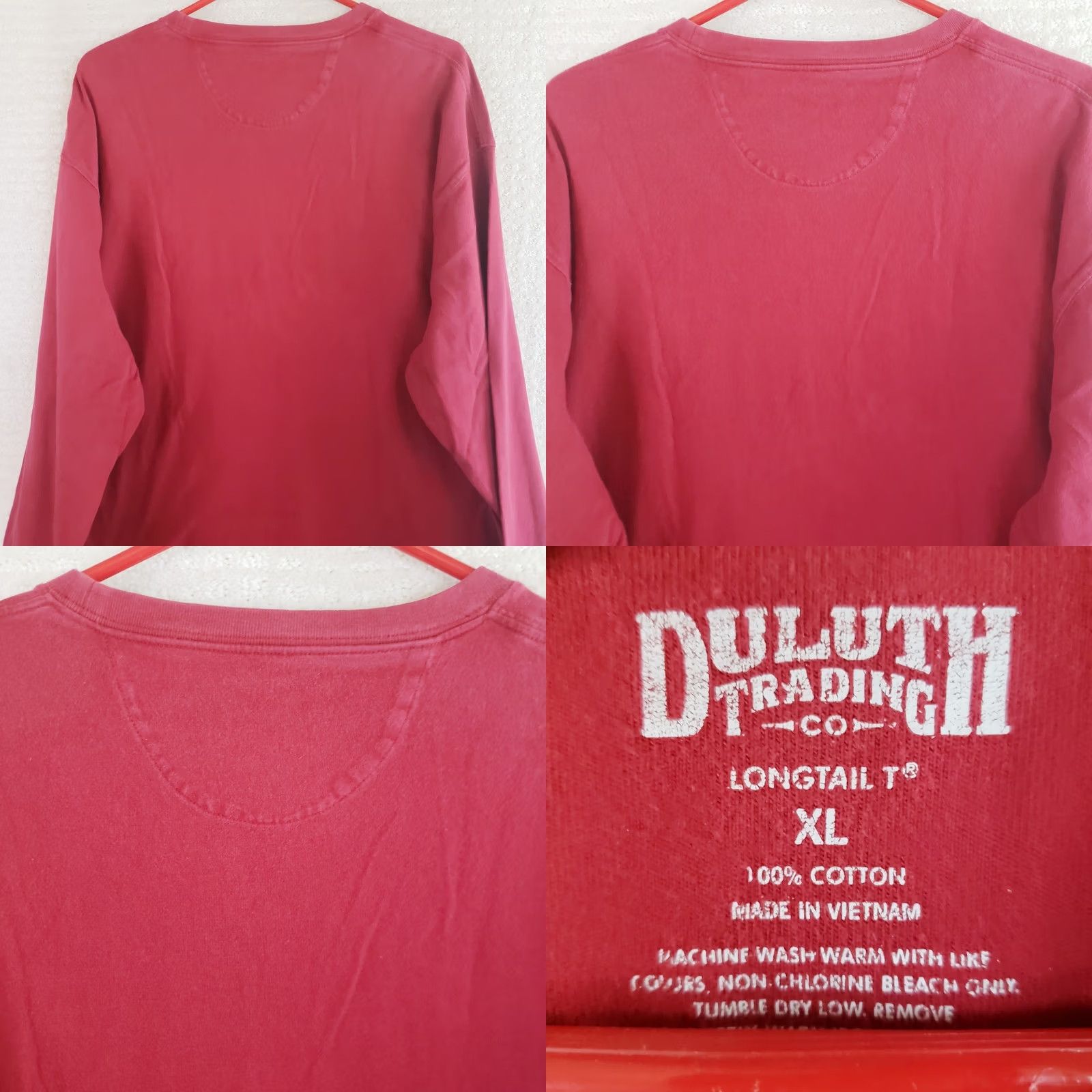Vintage Duluth Tee Mens XL Red Longtail Men Cotton Crew Long Sleeve Relaxed Size US XL / EU 56 / 4 - 8 Thumbnail