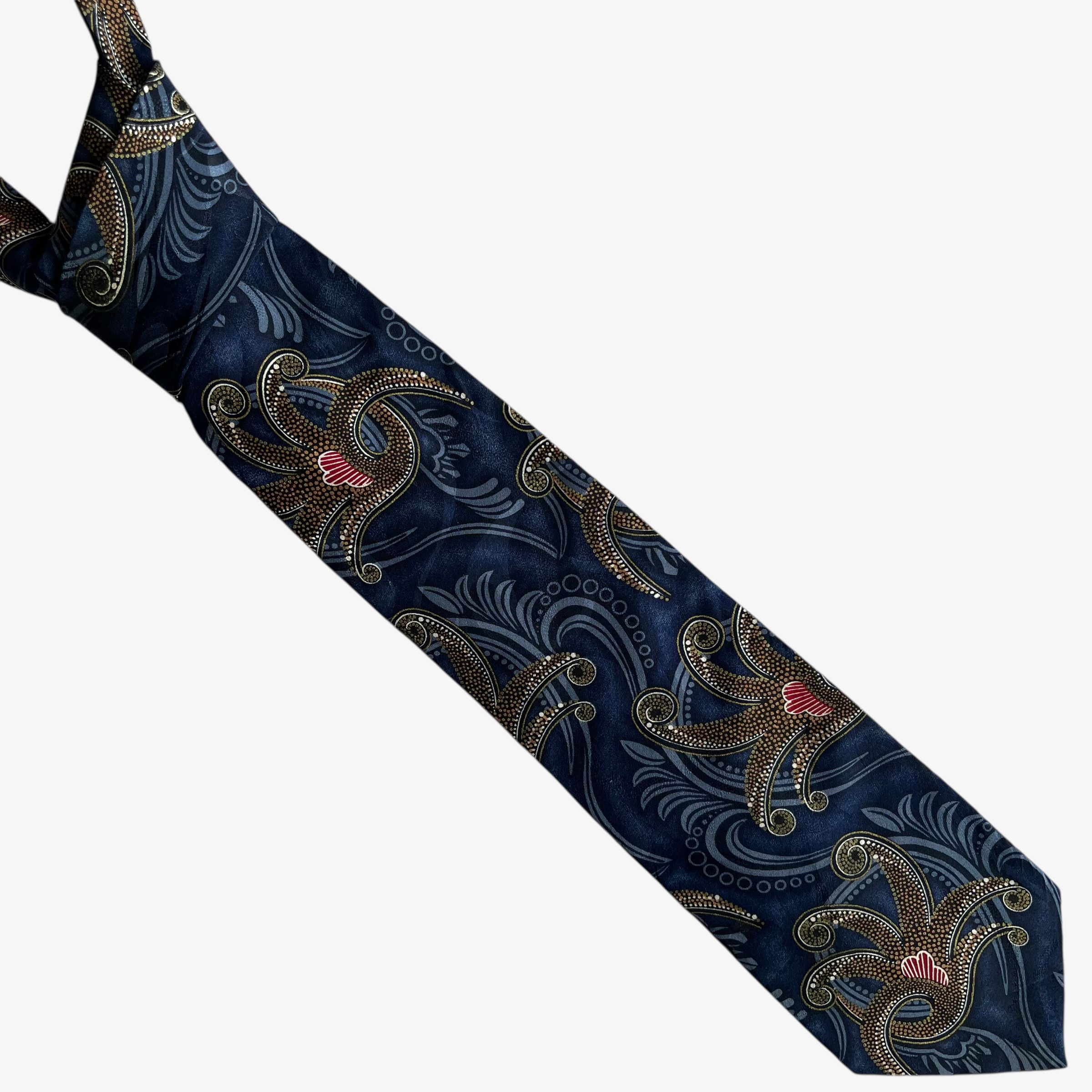 Oscar De La Renta Vintage 90s Oscar De La Renta Paisley Print Silk Tie Size ONE SIZE - 1 Thumbnail