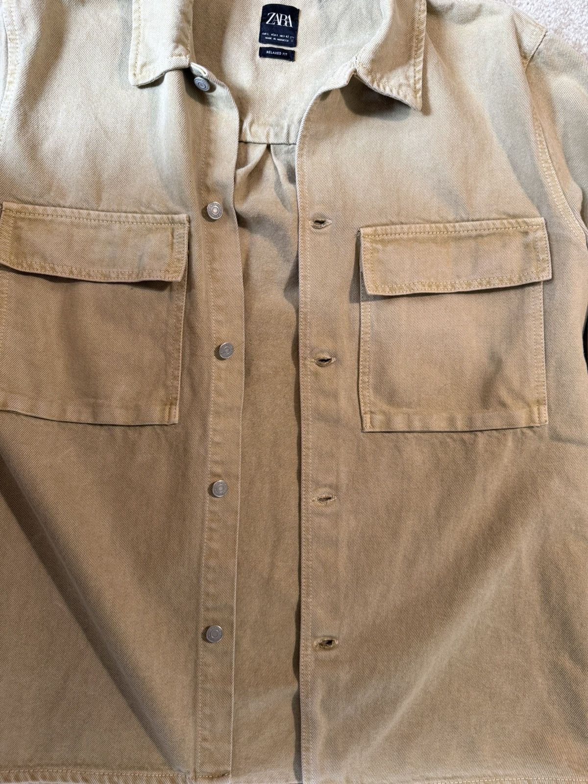 Zara Beige Overshirt Jacket - Zara Size US L / EU 52-54 / 3 - 3 Thumbnail