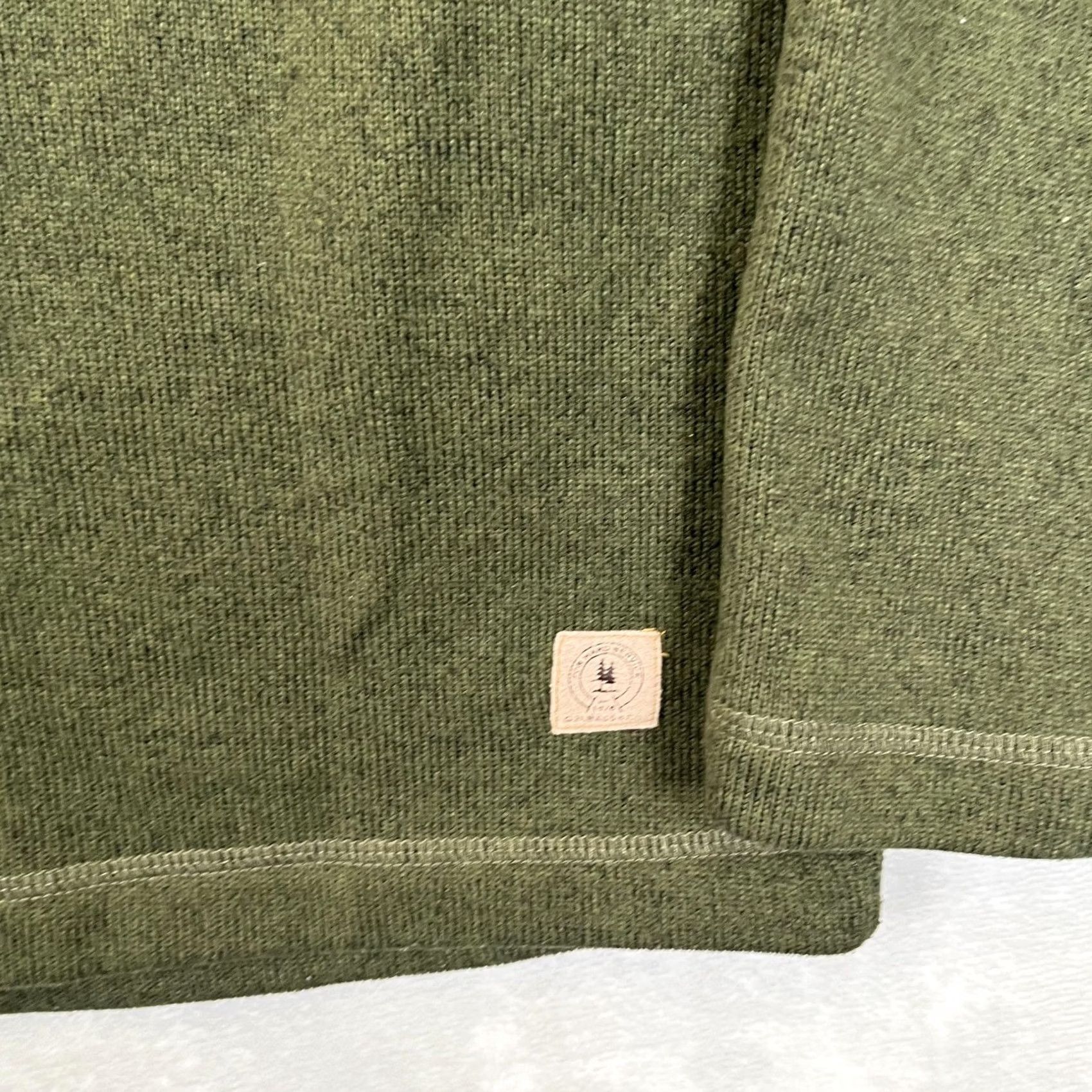 Vintage G.H. Bass & Co Sweater Mens XL Green 1/4 Zip Mock Neck Fleece Lined Pullover Size US XL / EU 56 / 4 - 2 Thumbnail