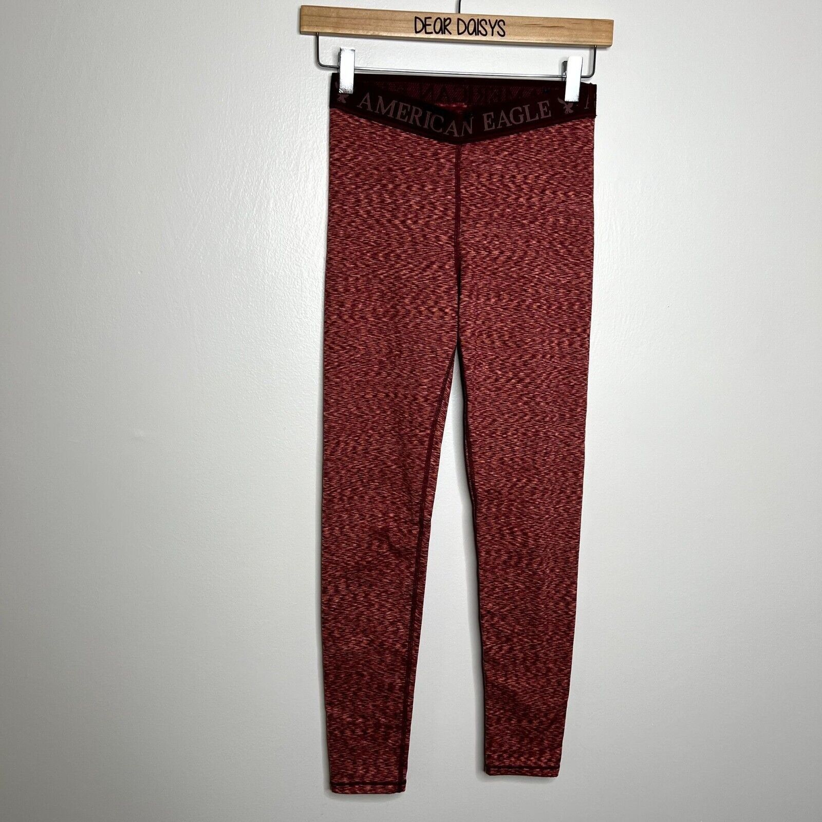 American Eagle Outfitters American Eagle Red High Rise Pajama Leggings Size 27" / US 4 / IT 40 - 6 Thumbnail