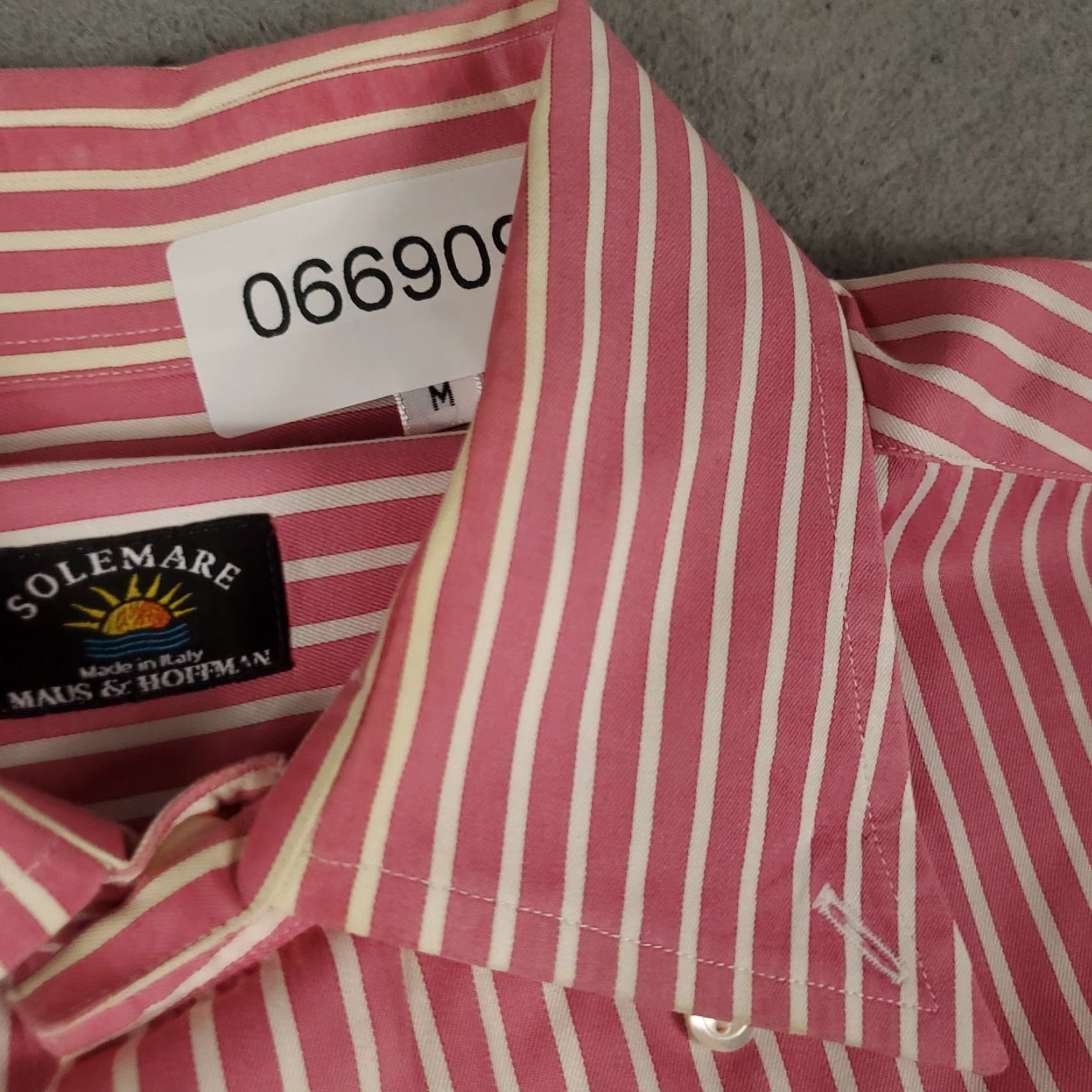 Vintage Maus & Hoffman Shirt Mens Medium Pink Striped Italy Button Up Long Sleeve Size US M / EU 48-50 / 2 - 3 Thumbnail