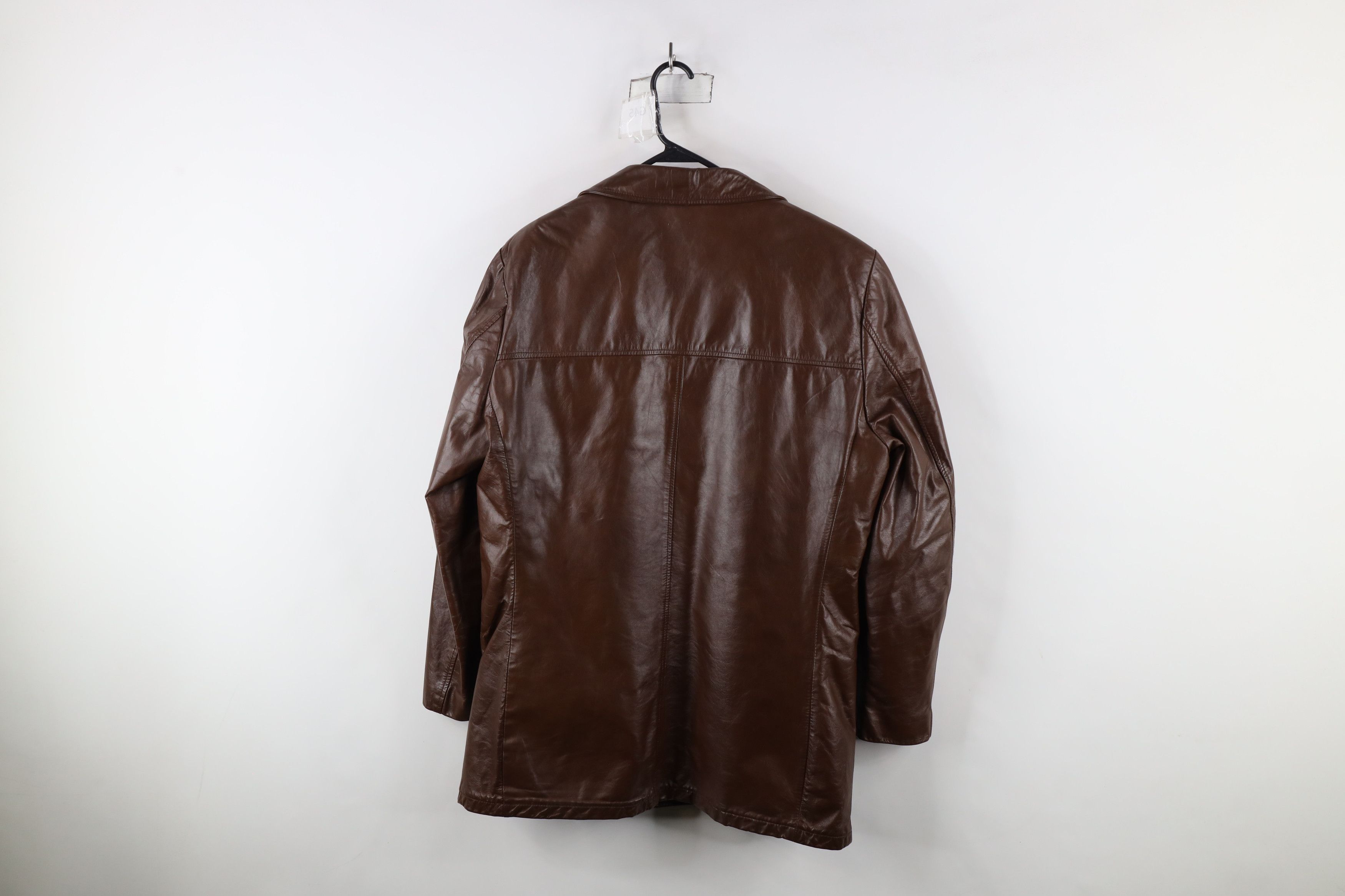 Vintage Vintage 70s Streetwear Leather Rancher Jacket Coat Brown Size US L / EU 52-54 / 3 - 16 Thumbnail
