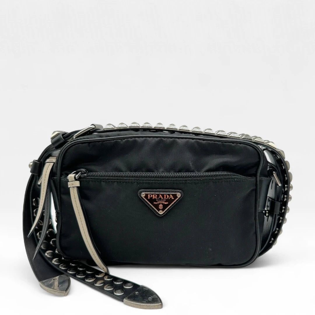 Prada Prada Shoulderbag Rockstar Studded AW18 nylon black Size ONE SIZE - 1 Thumbnail