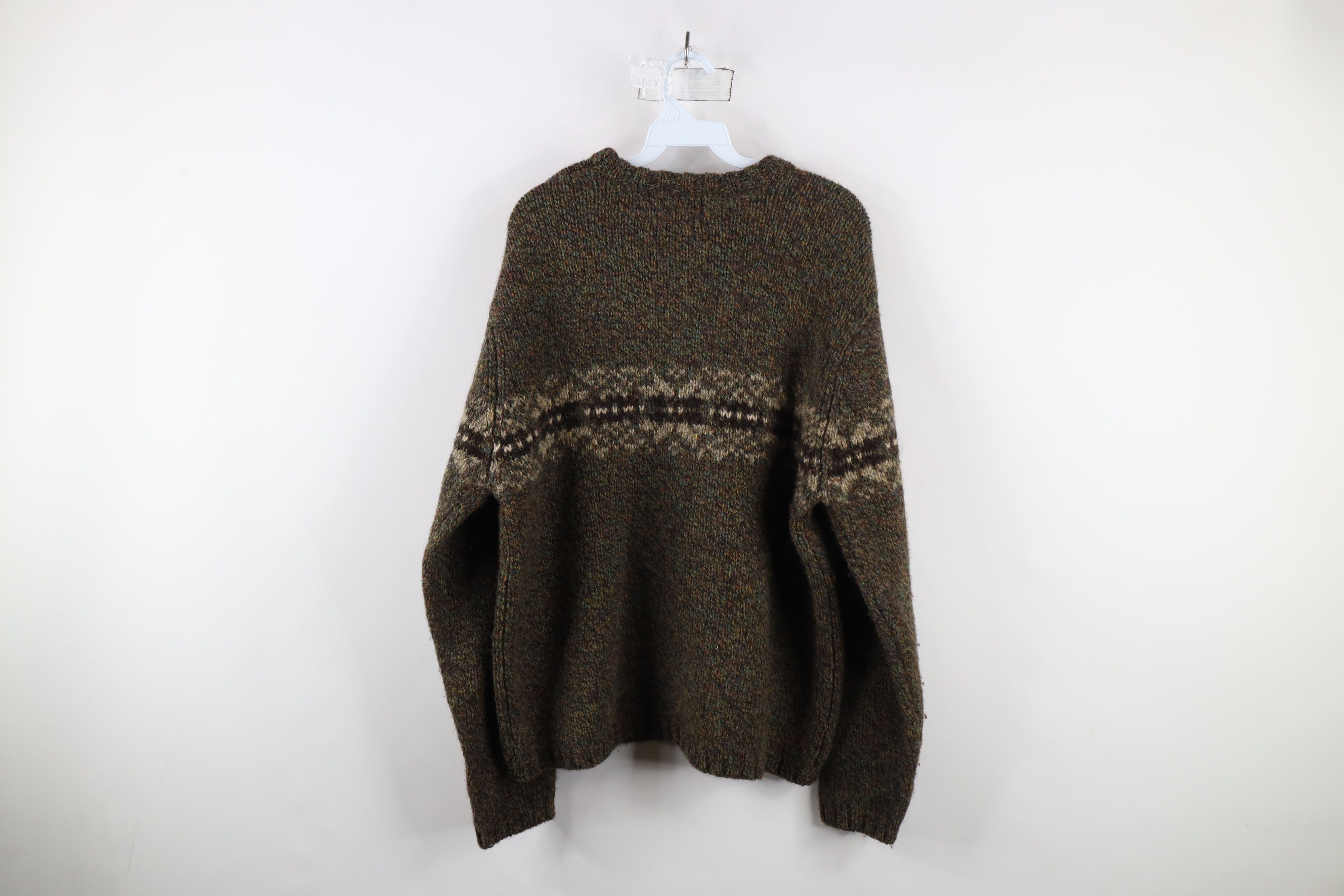 American Eagle Outfitters × Vintage Vintage 90s American Eagle Outfitters Fair Isle Wool Sweater Size US L / EU 52-54 / 3 - 5 Thumbnail