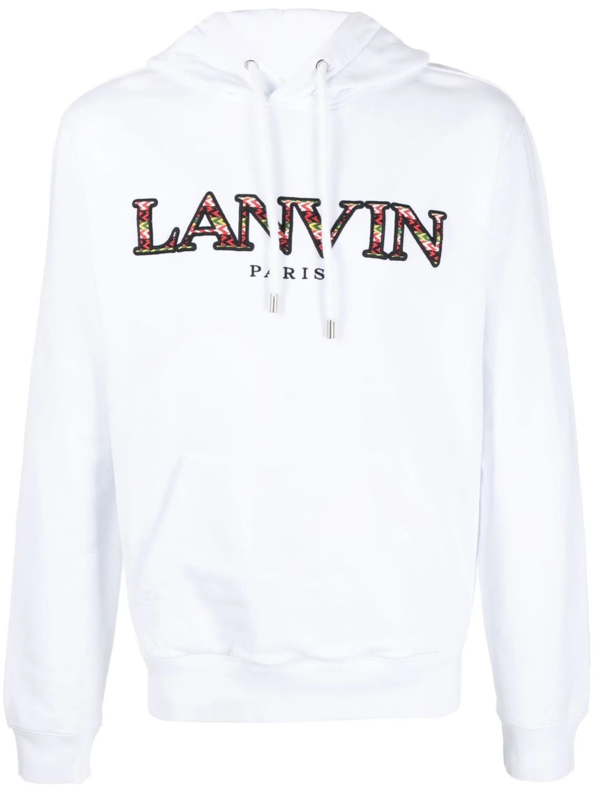 Lanvin o1y0225 Embroidered Logo Hoodie in White Size US S / EU 44-46 / 1 - 1 Thumbnail