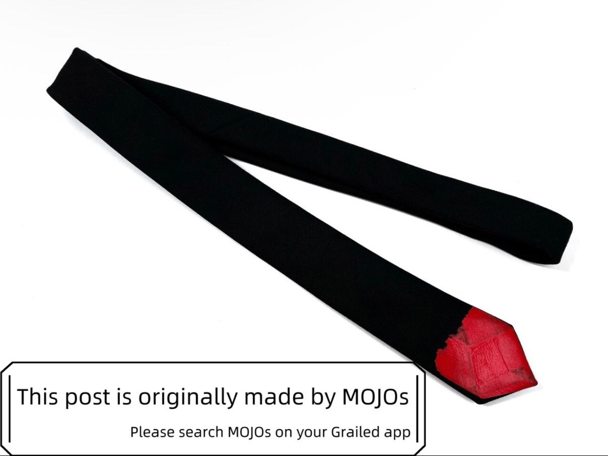 Dior Homme 02SS Red Paint Tie mojos2204