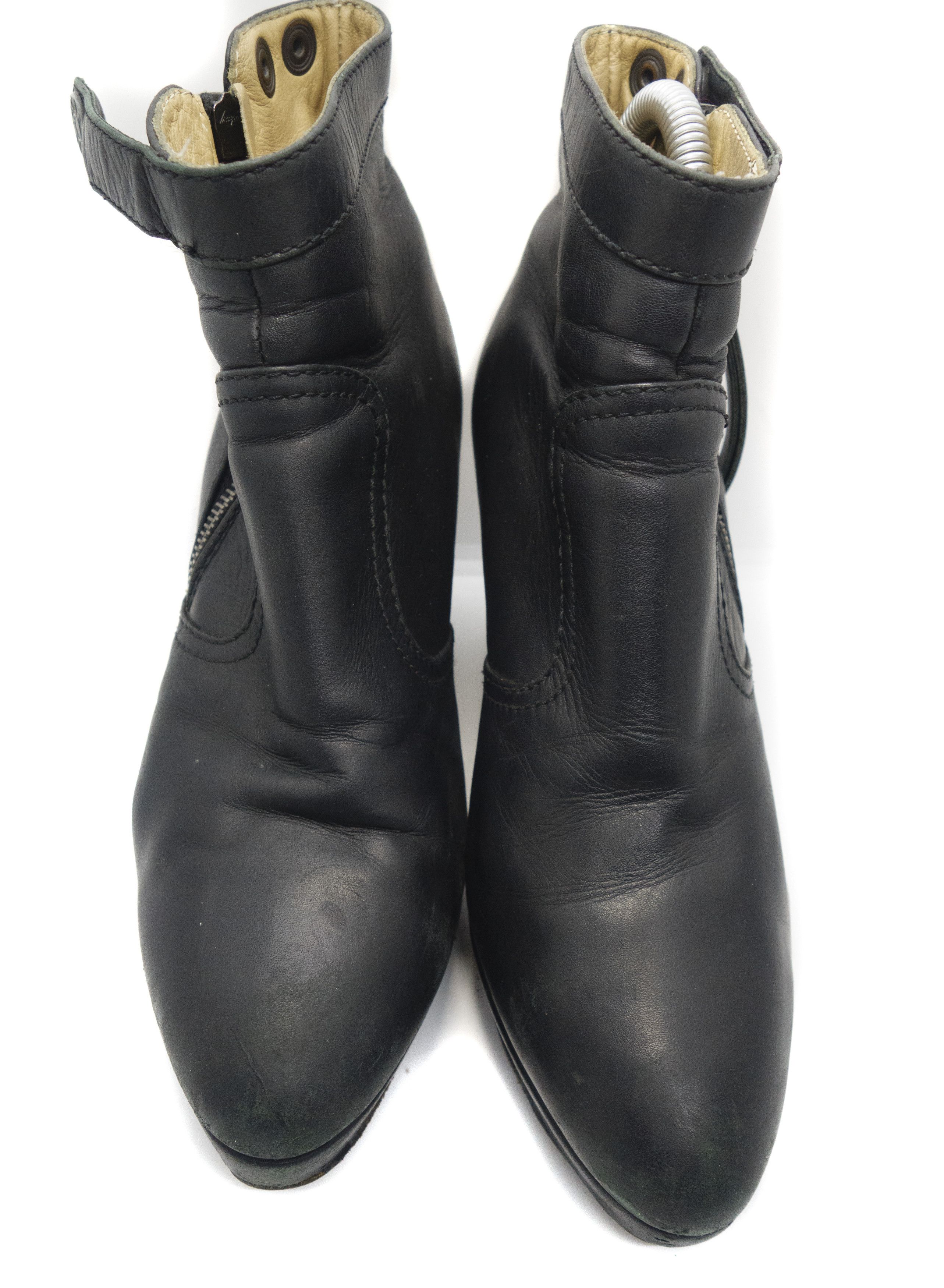 Acne Studios Ankle Leather Zip Boots Size US 7 / IT 37 - 4 Thumbnail