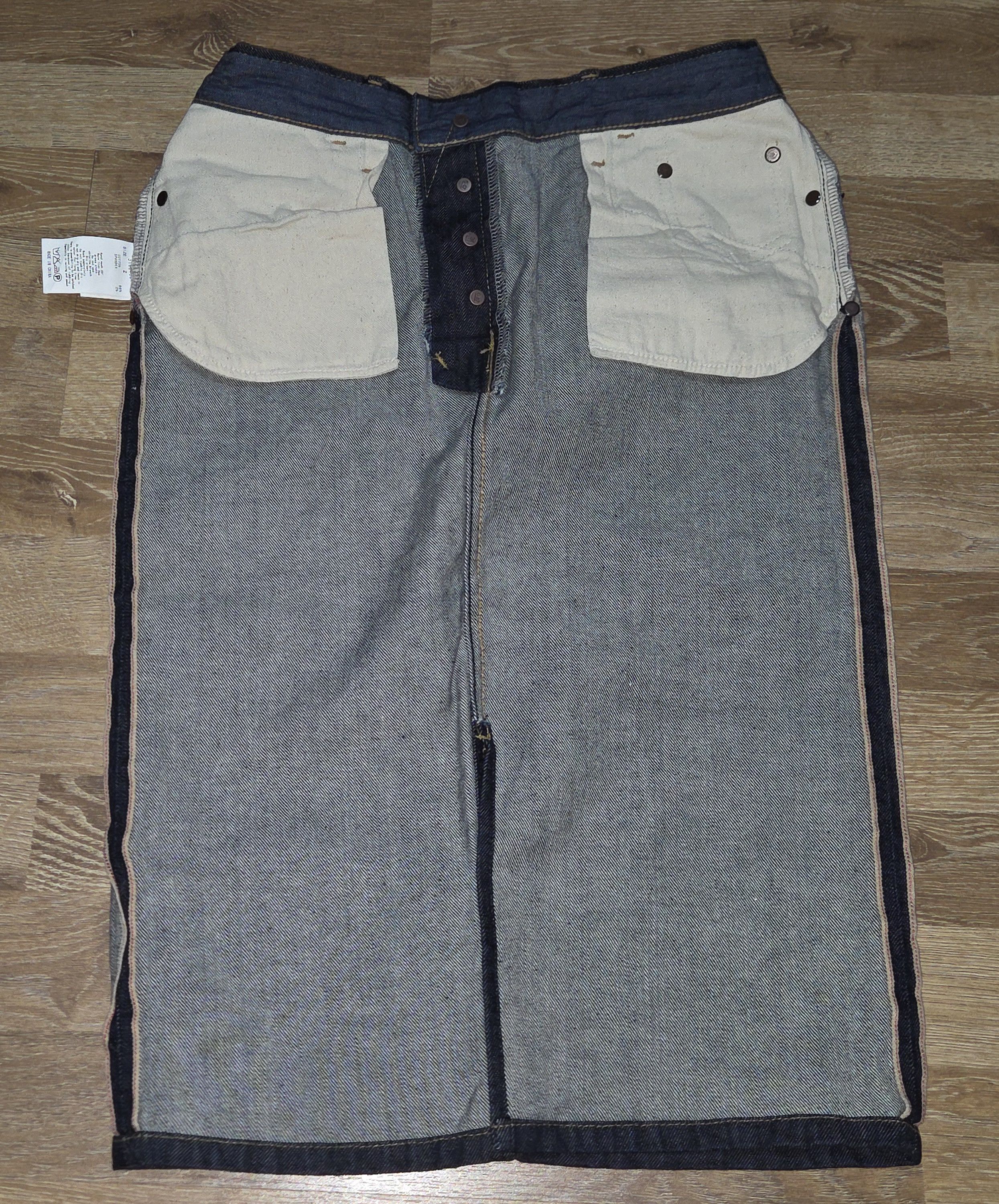 GOA Vintage GOA Nimes Japan Midi Denim Selvedge Pencil Skirt Size 28" / US 6 / IT 42 - 7 Thumbnail