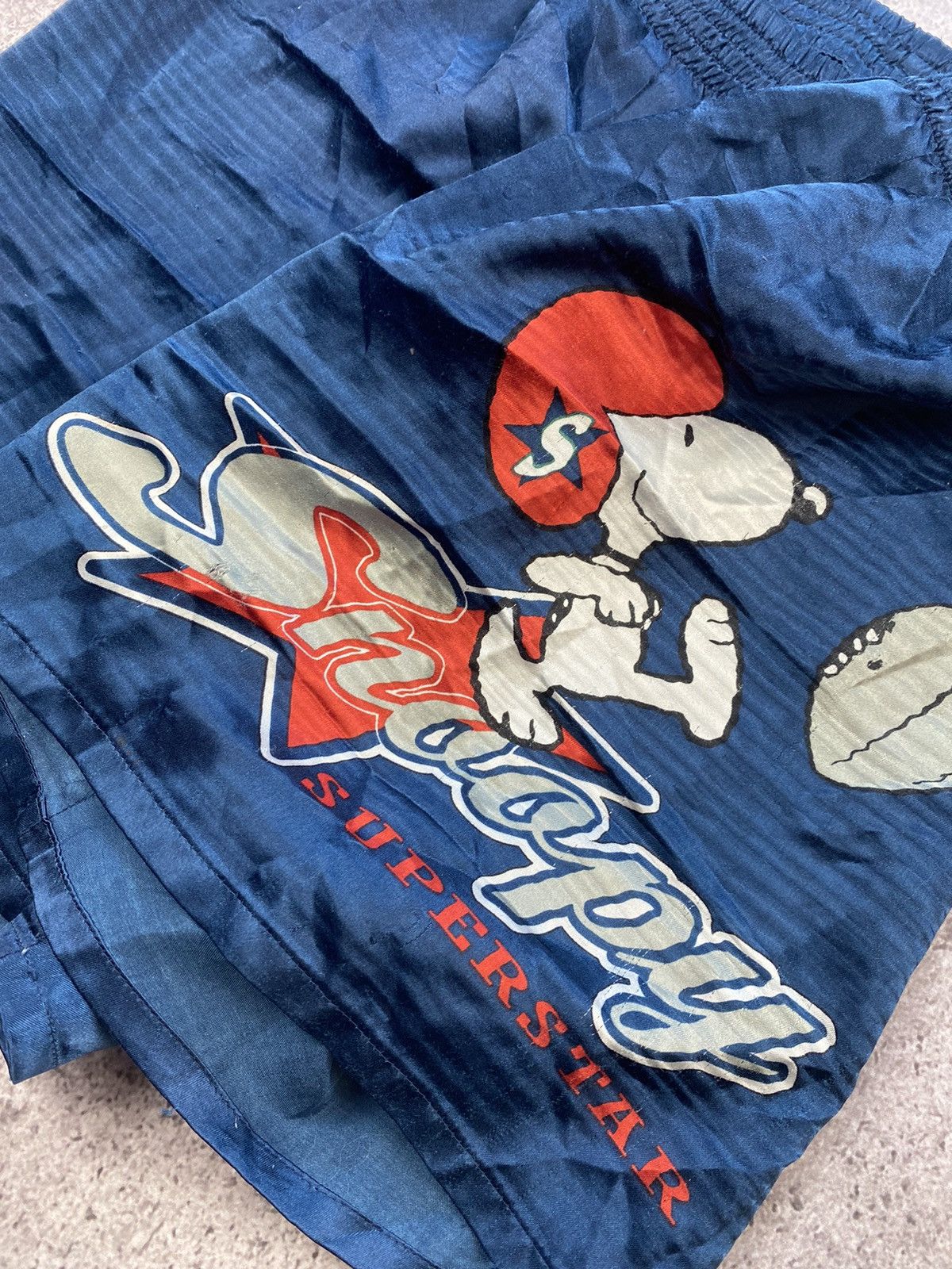 Peanuts × Vintage Vintage 90’s Snoopy Superstar big logo Shorts blue rugby Size US 30 / EU 46 - 4 Thumbnail