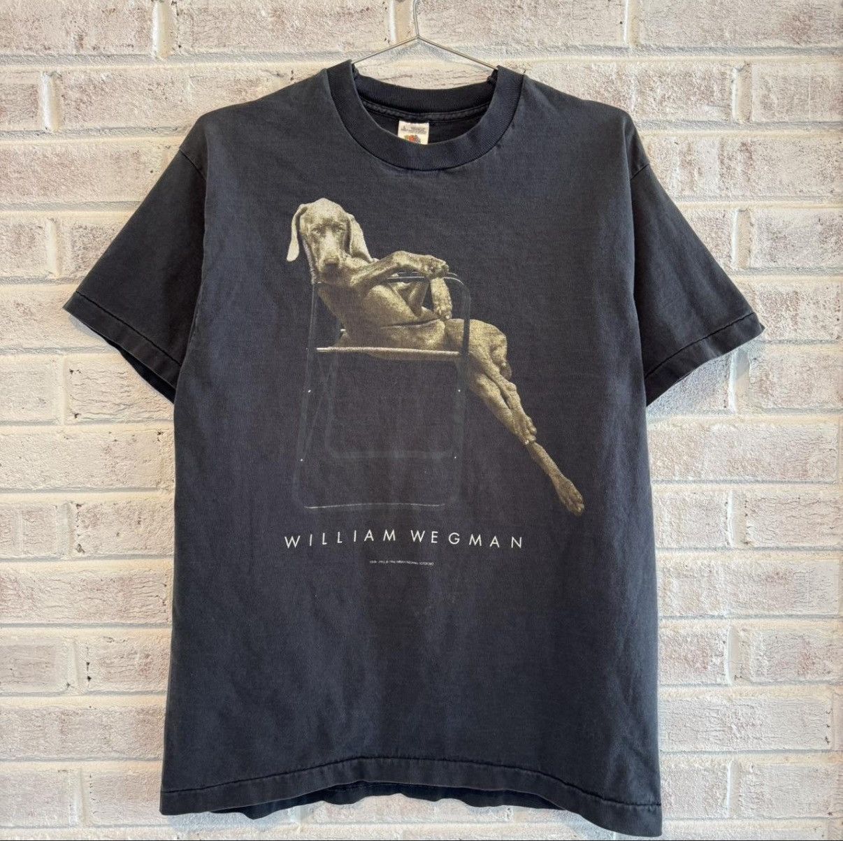 Vintage VTG 1995 Devil Dog William Wegman Art Single stitch Tshirt