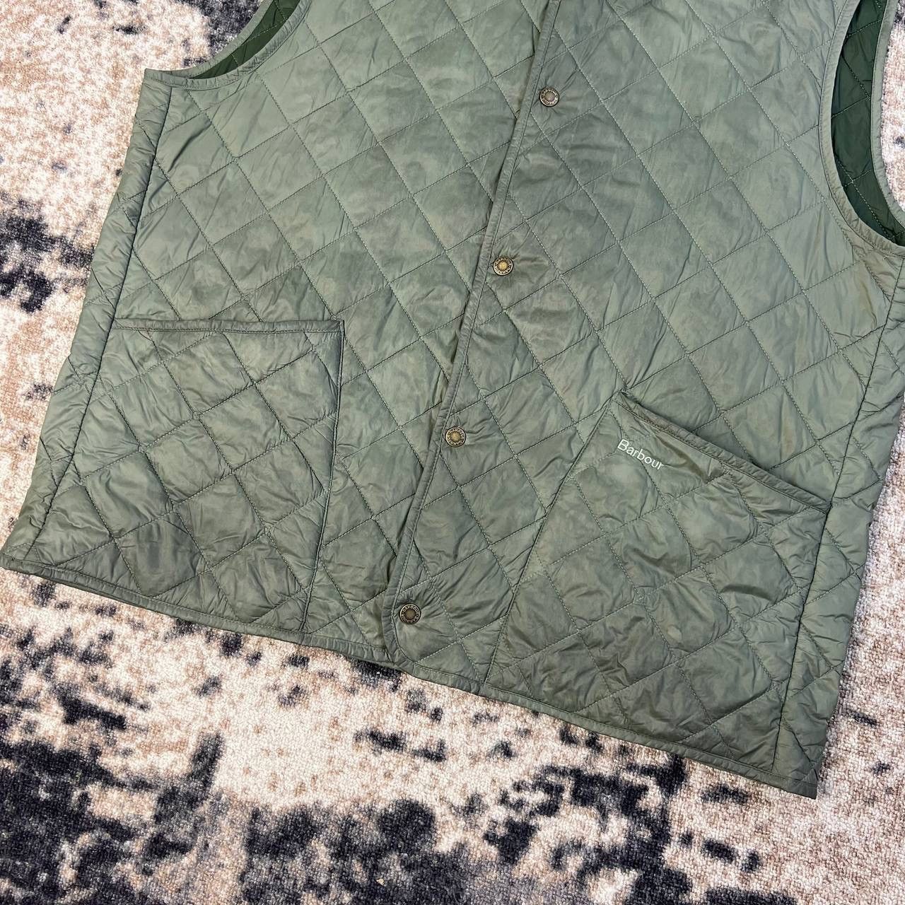 Barbour Barbour Mini Logo Vintage Y2K Quilted Button Up Vest Size US XXL / EU 58 / 5 - 3 Thumbnail