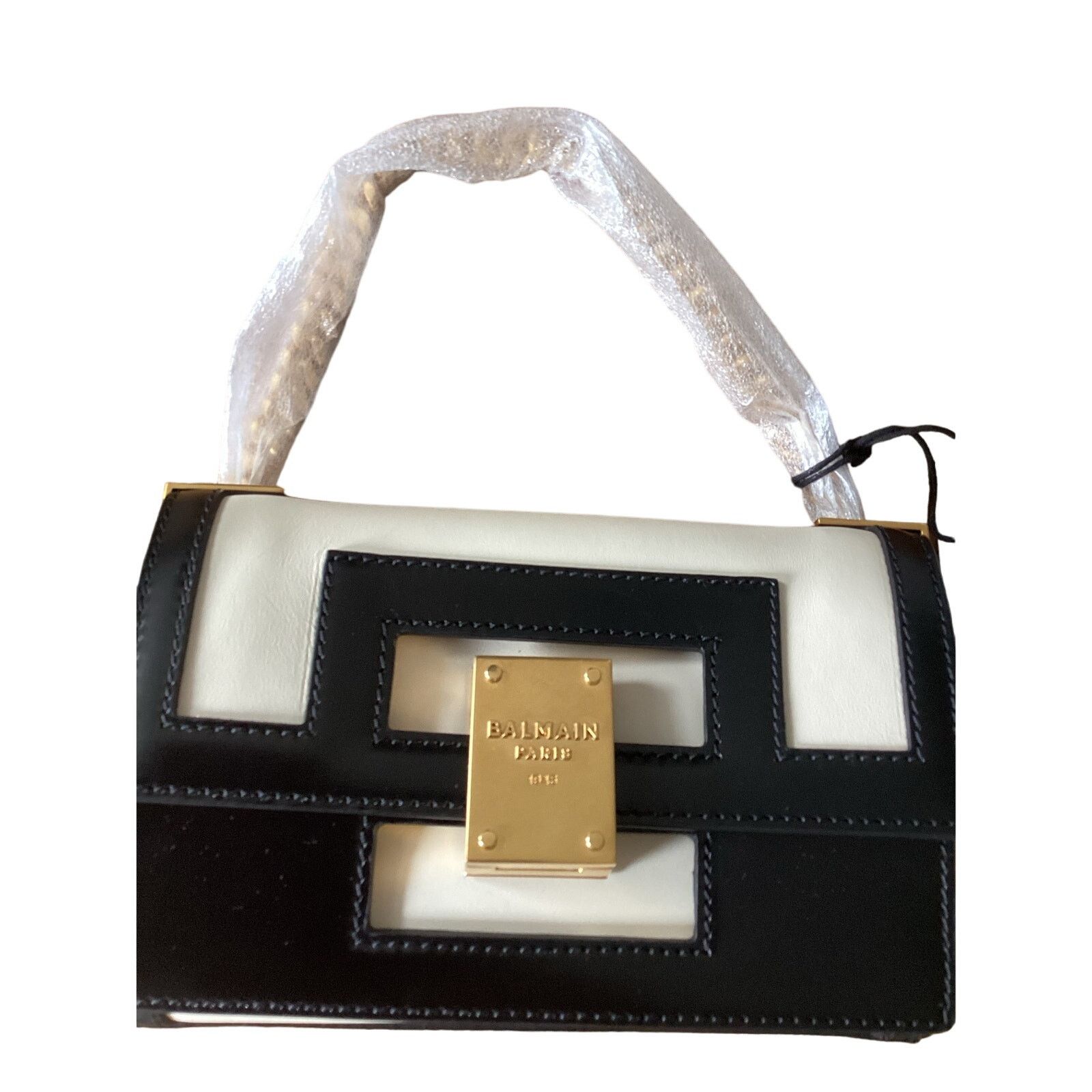 Balmain NWT BALMAIN 1945 Heritage Black White Bag Gold Chain $3450 Size ONE SIZE - 10 Thumbnail