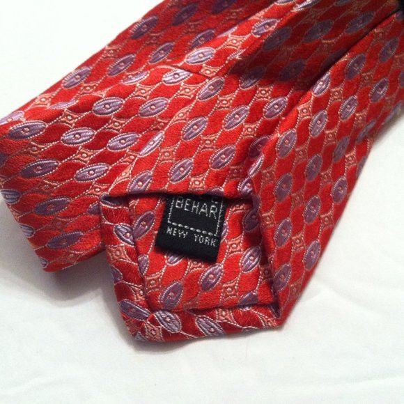 Ike Behar IKE BEHAR MEN'S NEW 100%SILK TIE WIDTH: 3 3/4" Size ONE SIZE - 4 Thumbnail