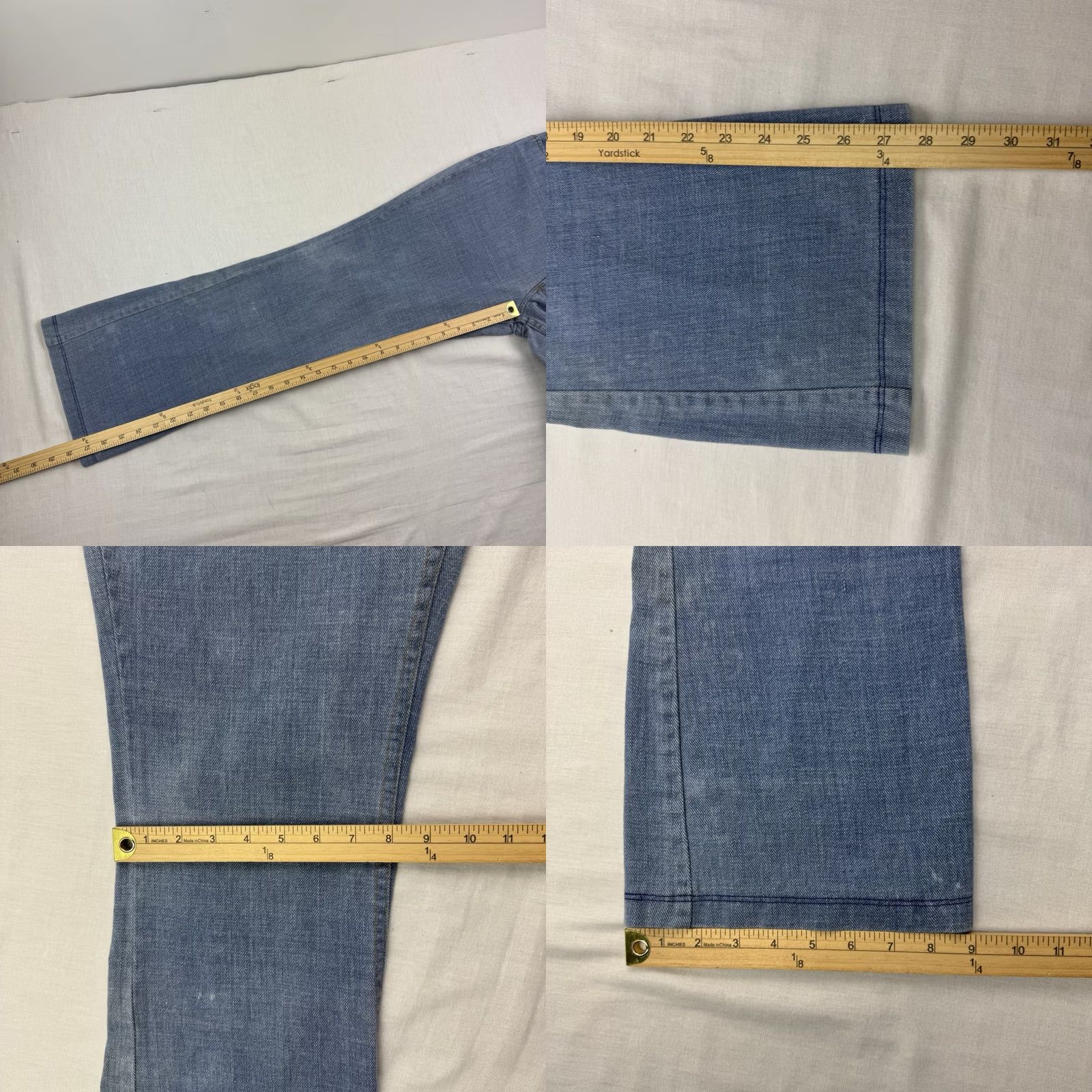 Wrangler VINTAGE Wrangler Bootcut Jeans Womens 26x27 80s 70s Hipster Hippie Faded Repairs Size 26" / US 2 / IT 38 - 9 Thumbnail