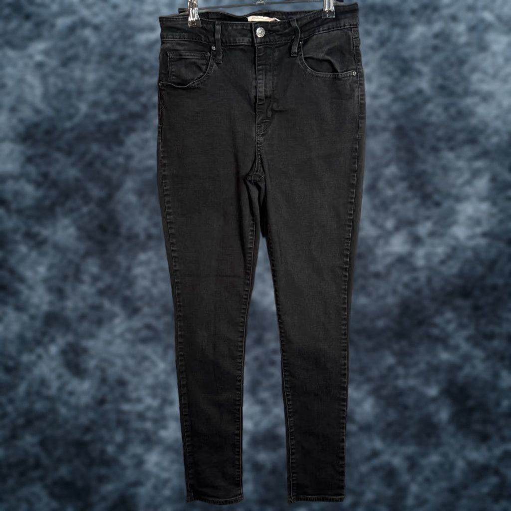 Levi's Levi's Womens 721 High Rise Skinny Jeans Size 30 Black Cotton Blend Stretch Size 30" / US 8 / IT 44 - 1 Thumbnail