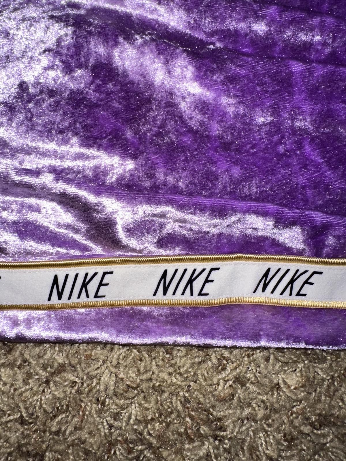 Nike Nike Big Kids (Girl’s) Velour Purple Tracksuit Pants Size 24" / US 00 / IT 34 - 4 Thumbnail