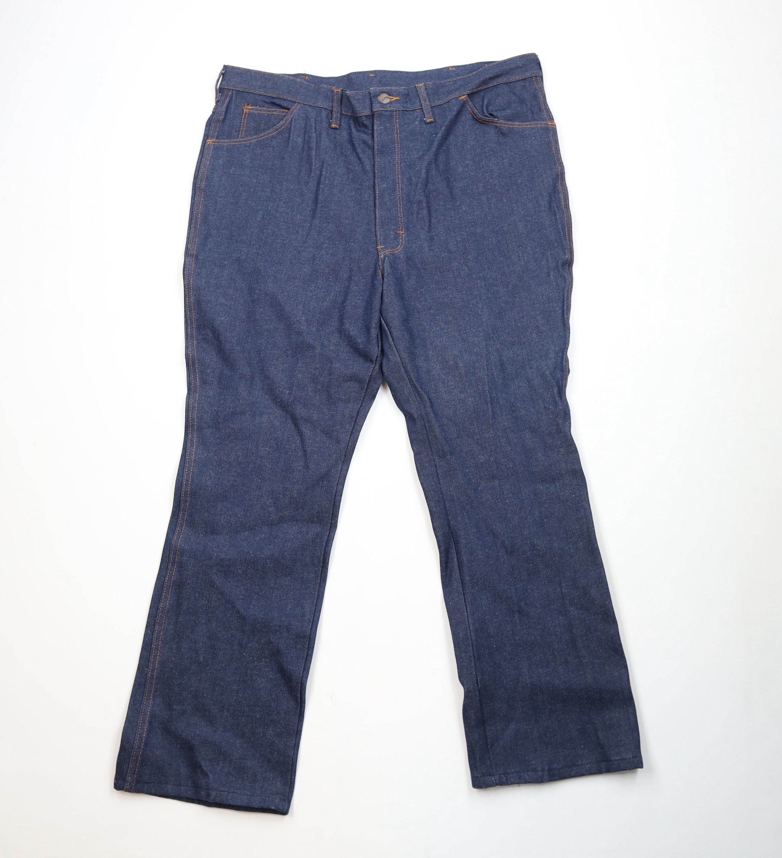 Deadstock Vintage 70s Dickies Branders Denim Jeans Indigo