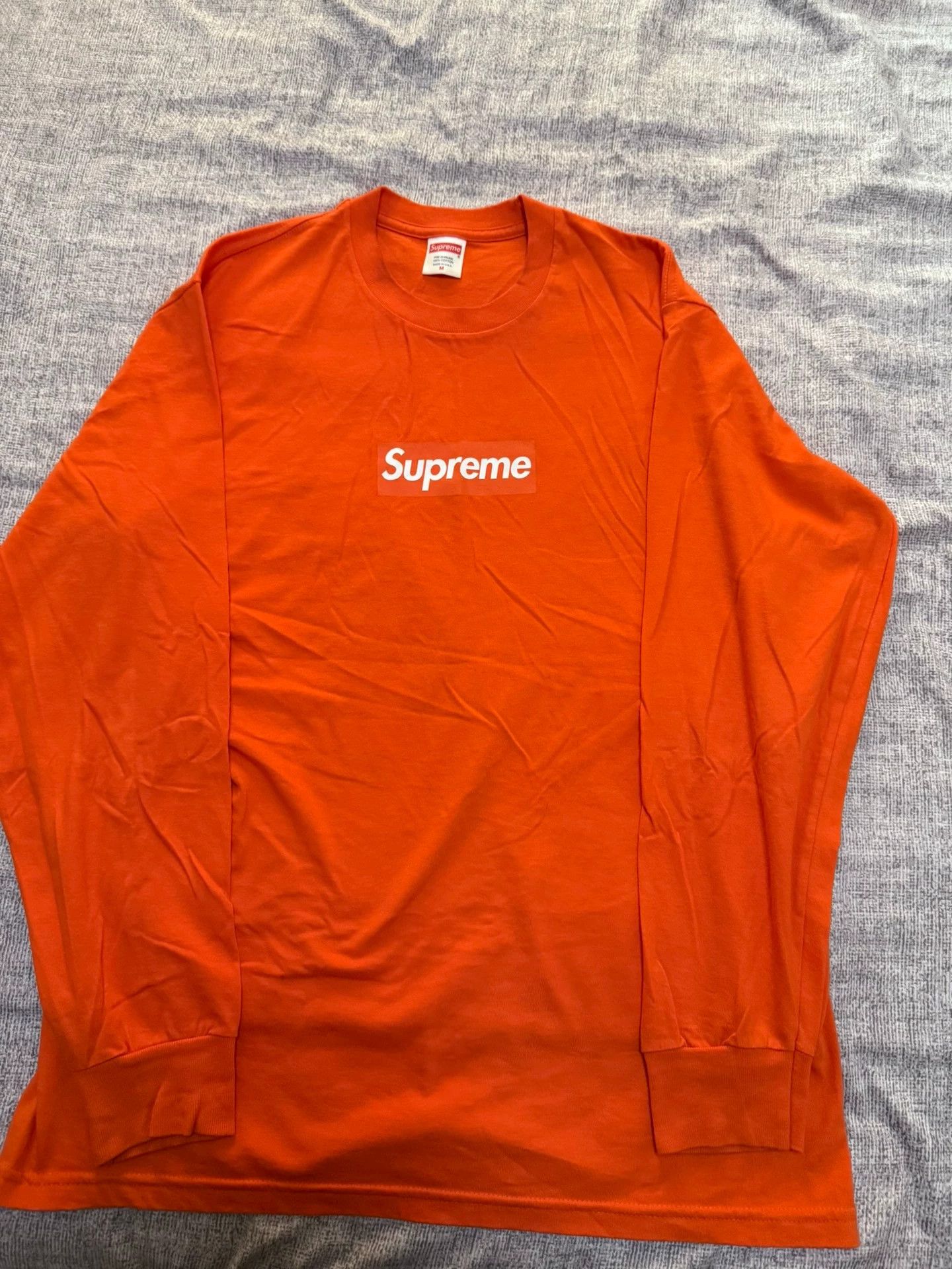 Supreme Supreme Orange Box Logo Longsleeve Tee Size US M / EU 48-50 / 2 - 1 Thumbnail