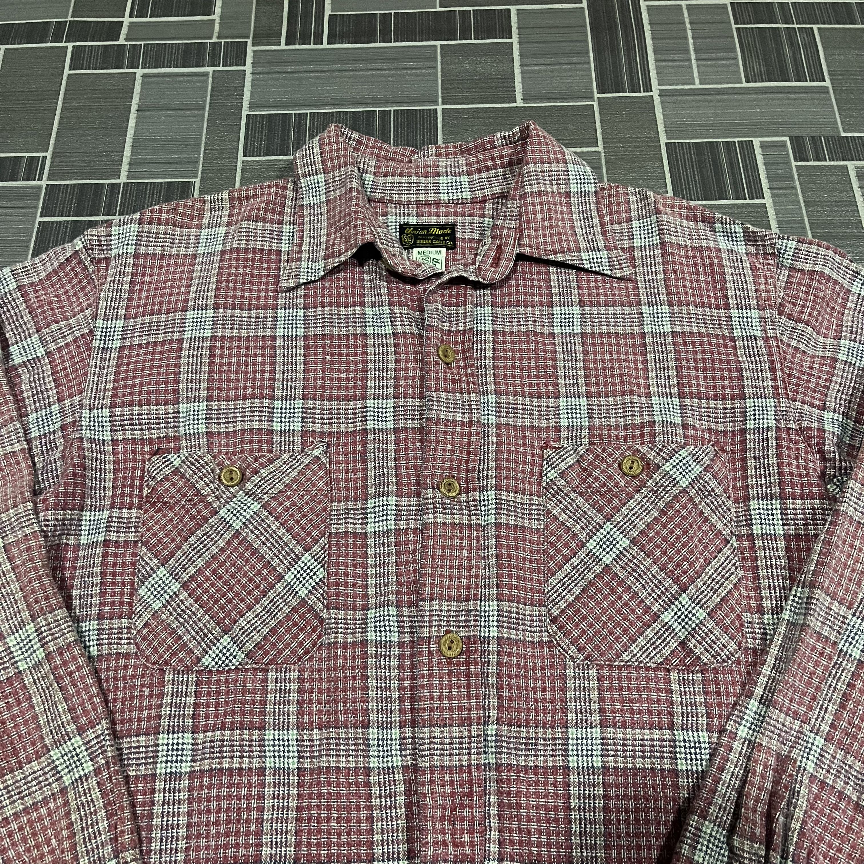 Toyo Enterprises Vintage Sugar Canes By Toyo Ent Farmers Wooden Button Shirt Size US L / EU 52-54 / 3 - 6 Thumbnail