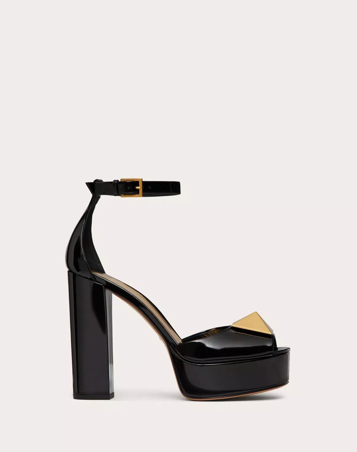 Valentino o1s1wg110625 Open Toe Pump With One Stud Platform in Black Size US 8.5 / IT 38.5 - 1 Thumbnail