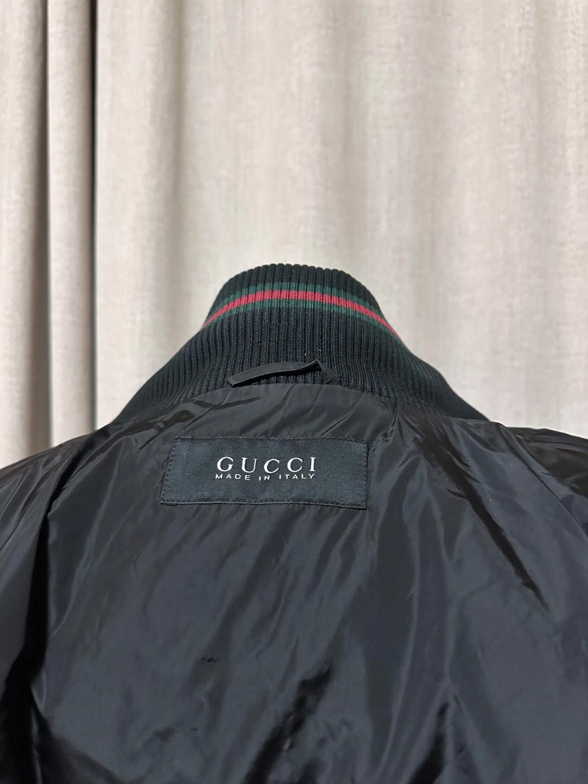 Gucci Gucci Black Synthetic Padded Bomber Jacket Sz 44 Size US S / EU 44-46 / 1 - 11 Thumbnail