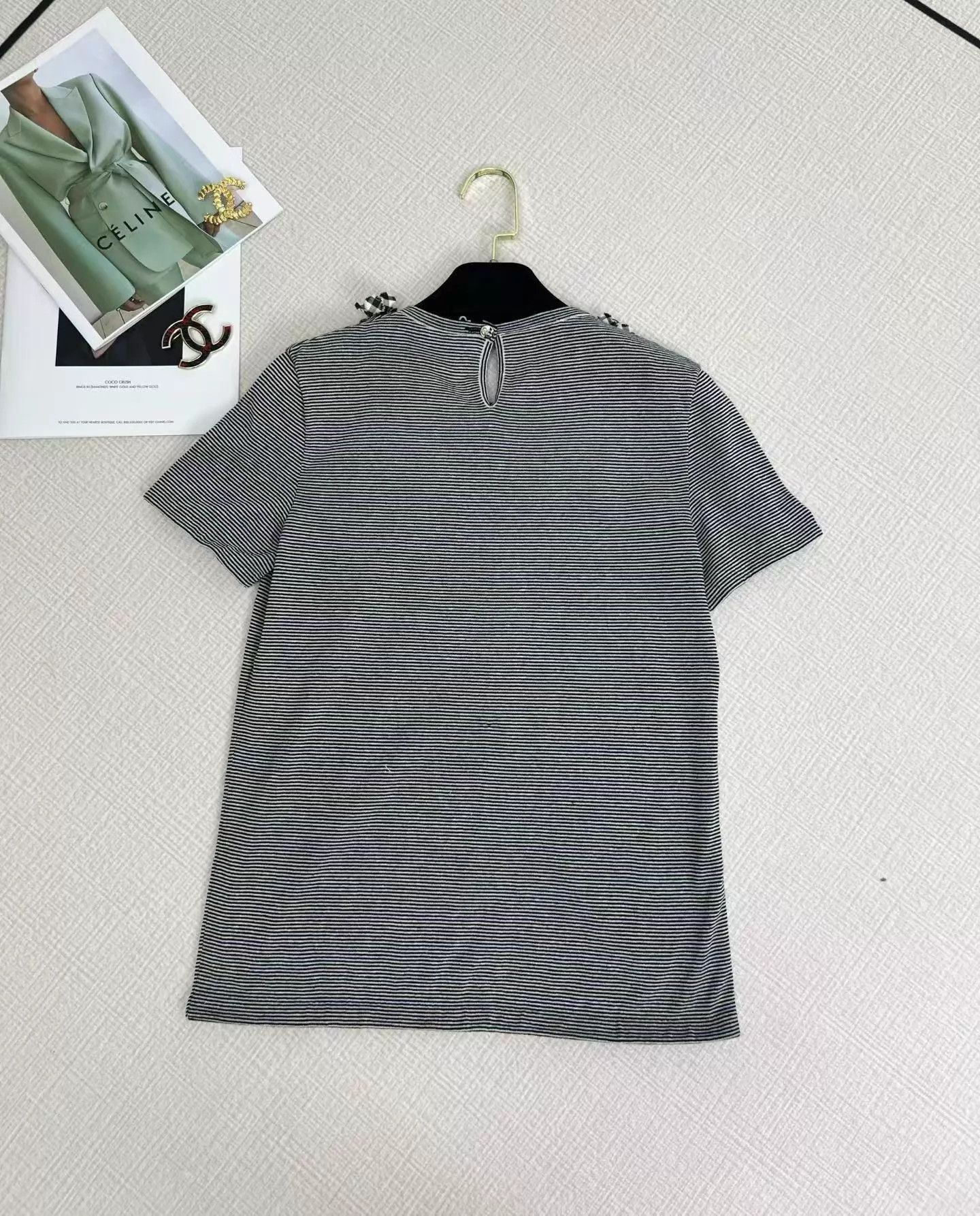 Chanel CHANEL Stripe Knit Short Sleeve Top Size 34 Size XS / US 0-2 / IT 36-38 - 3 Thumbnail
