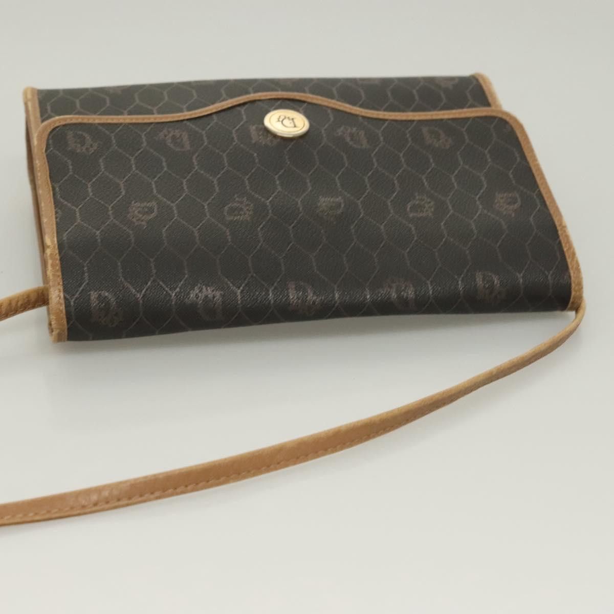 Dior DIOR Honeycomb Canvas Shoulder Bag Pvc Black Gold Size ONE SIZE - 6 Thumbnail