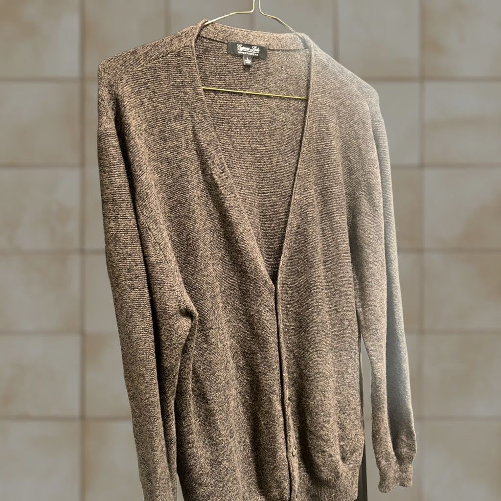 Vintage Cypress Links Mens Cardigan Sweater XL Beige V-Neck Button Front Golf Casual Business Travel Size US XL / EU 56 / 4 - 1 Thumbnail
