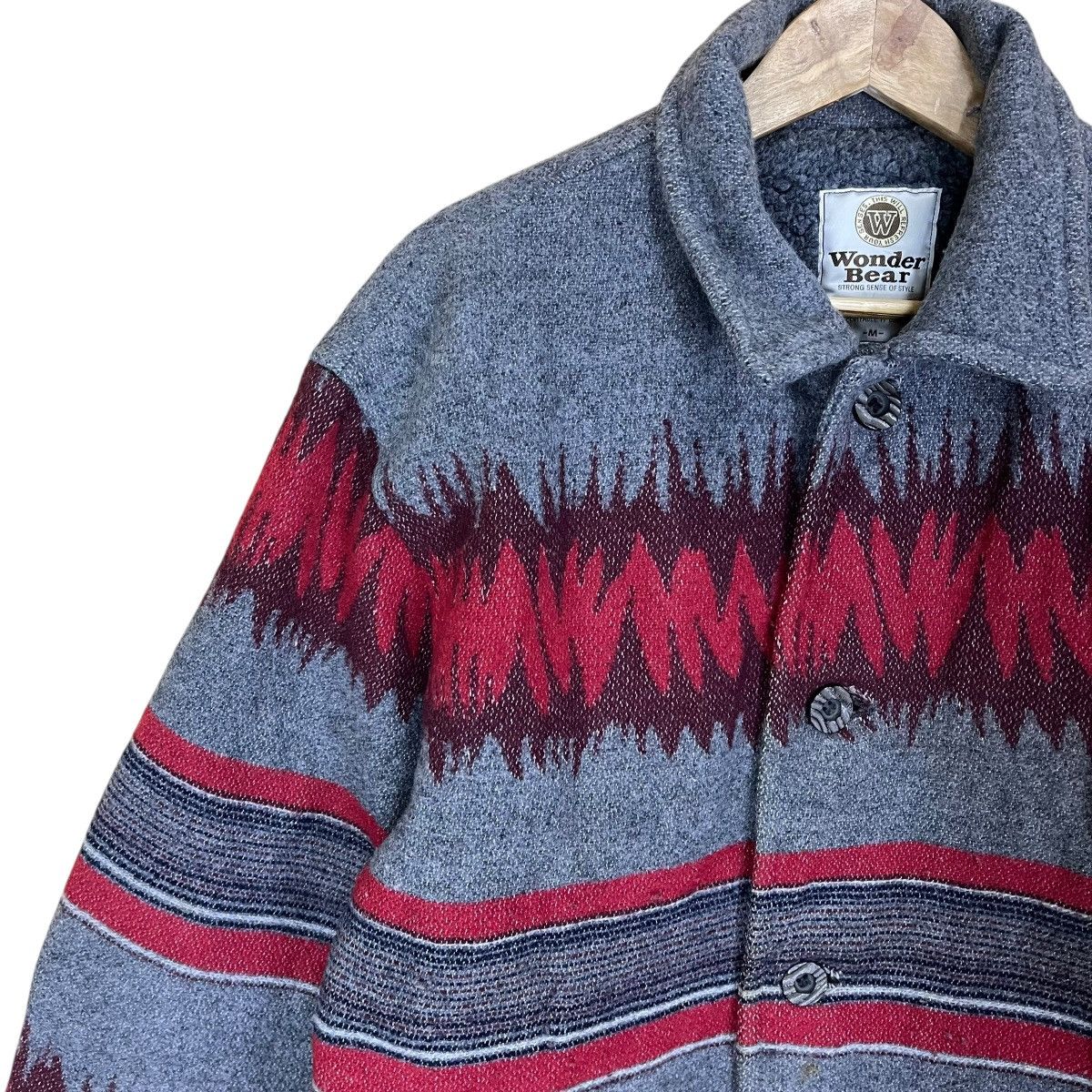 Pendleton Vintage 90’s Wonder Bear Native Hippie Button Jacket Size US M / EU 48-50 / 2 - 10 Thumbnail