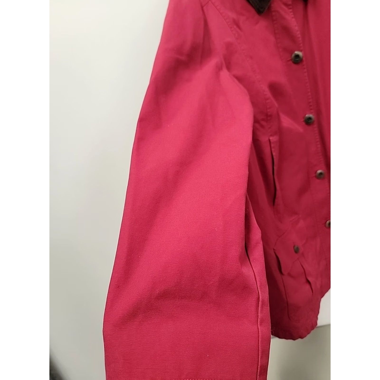 Vintage L.L. Bean Women's Red Button Up Jacket XL Plaid Lining Corduroy Collar Jacket Size XL / US 12-14 / IT 48-50 - 4 Thumbnail