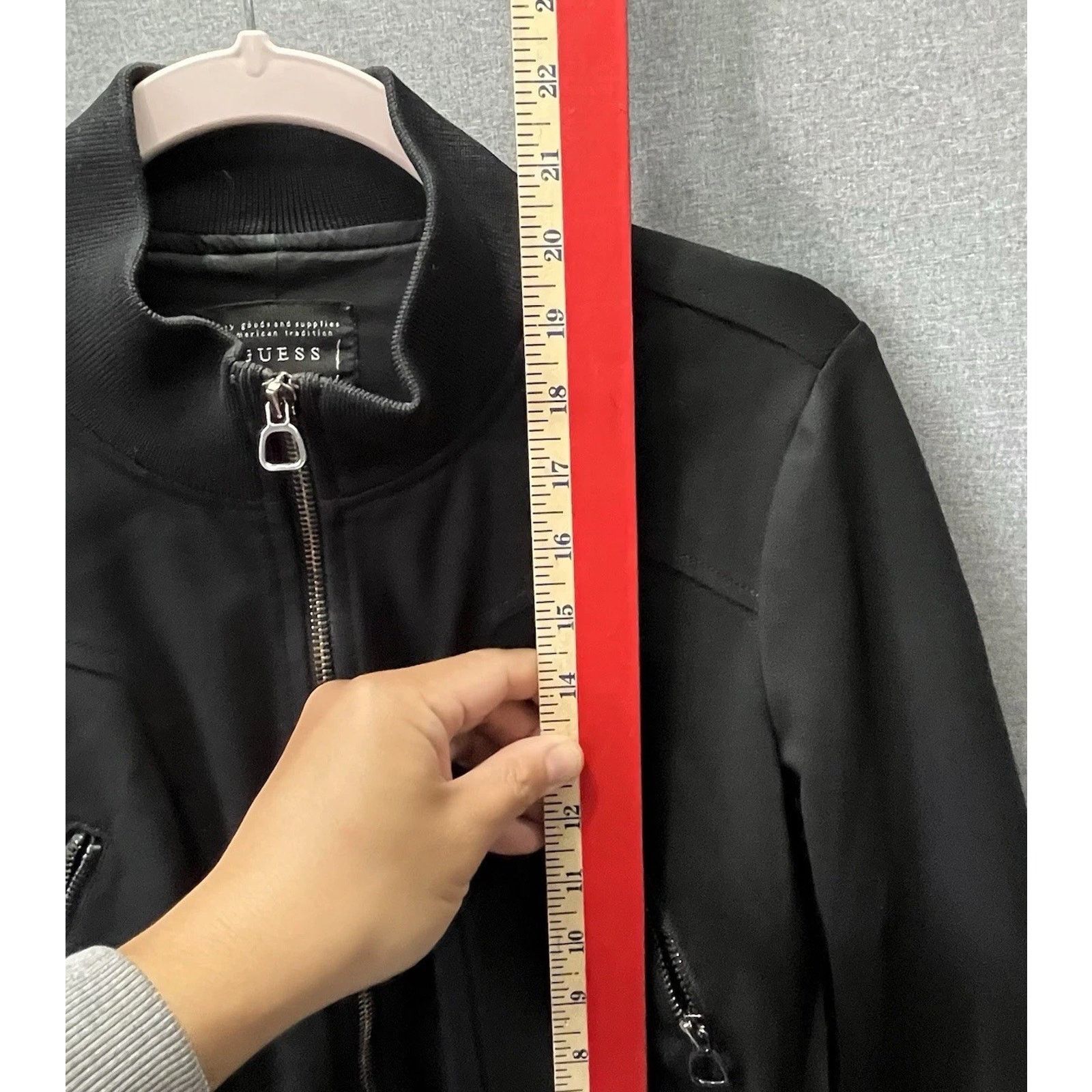 Guess GUESS Jeans Solid Black Moto Bomber Jacket Women Size XS Size XS / US 0-2 / IT 36-38 - 5 Thumbnail