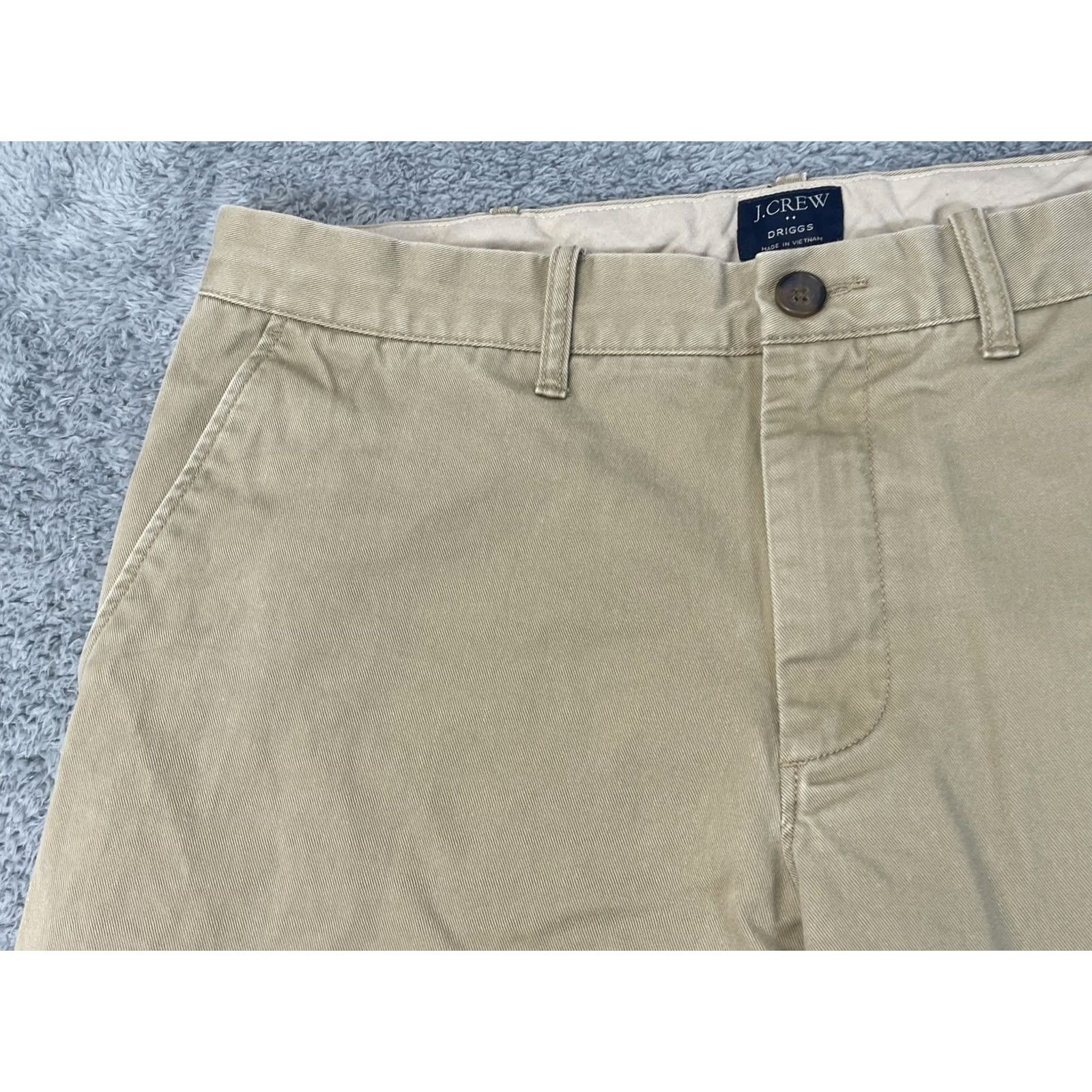 J.Crew J.Crew Driggs Chino Pants Mens 32x34 Khaki Slim Flat Front Zip Fly Cotton Casual Pants Size US 32 / EU 48 - 7 Thumbnail