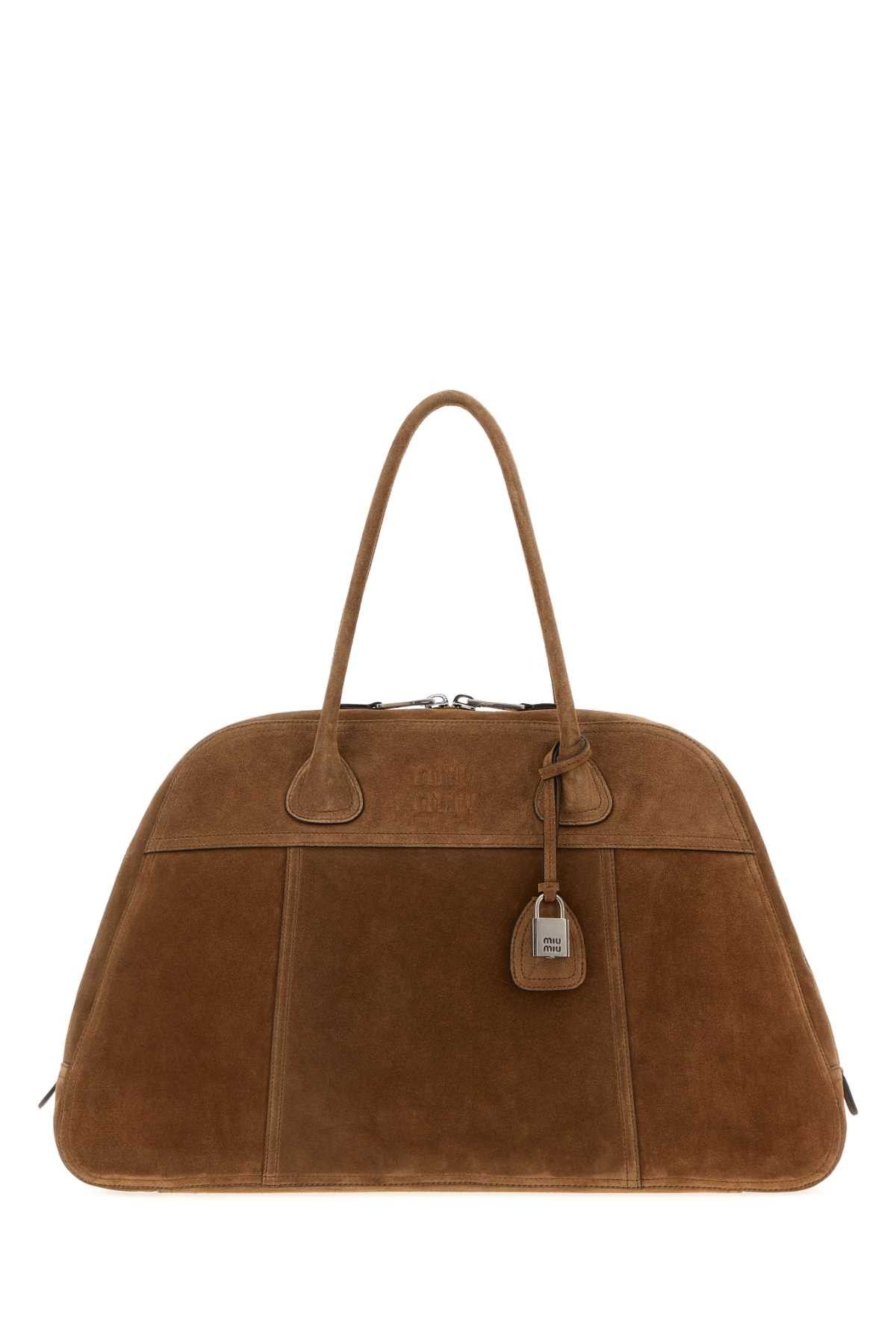 Brown Suede Vivant Shopping Bag, Women's
