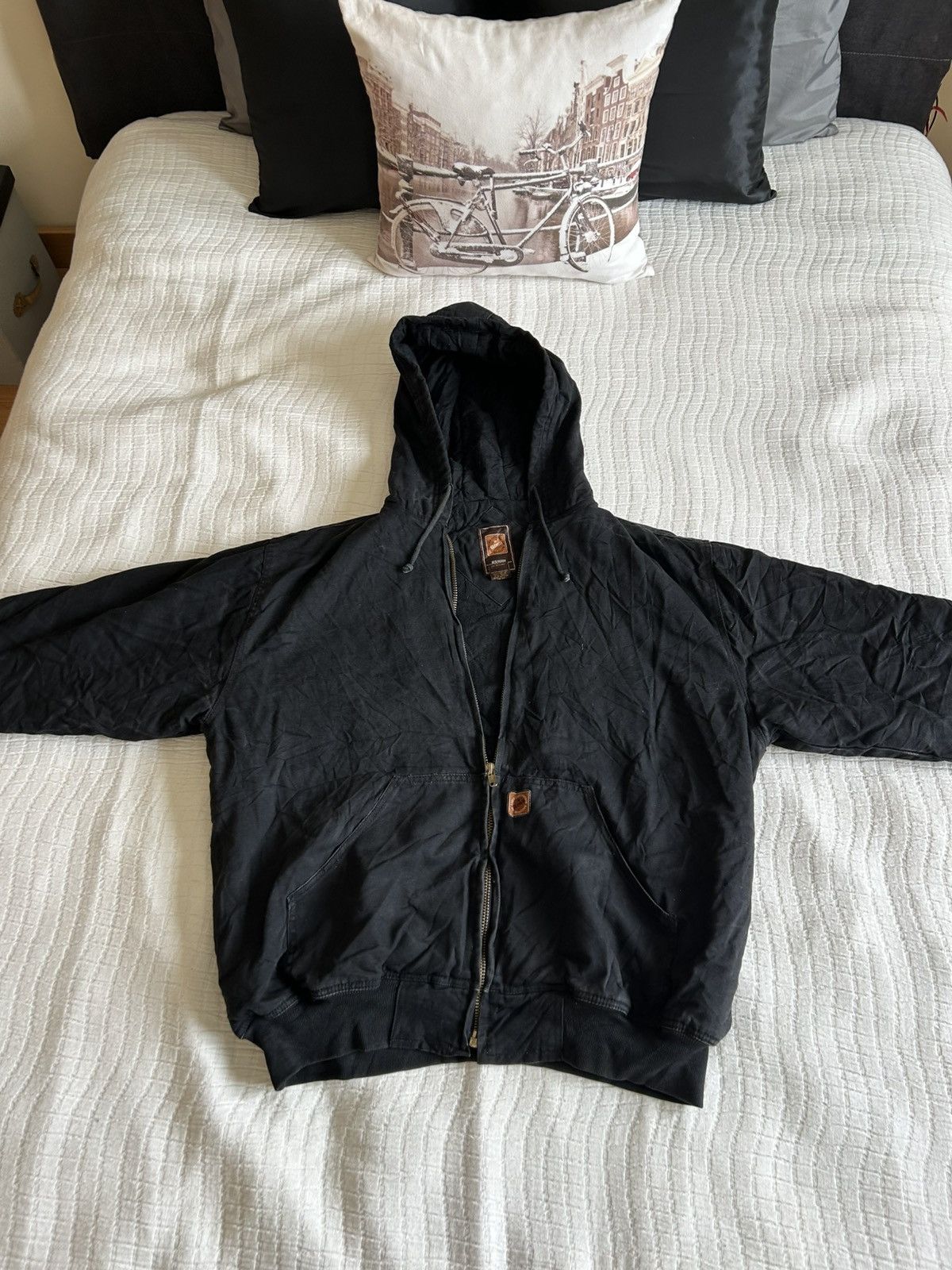 Clench Vintage Clench Work Jacket XL - Boxy Canvas Hoodie Size US XL / EU 56 / 4 - 3 Thumbnail