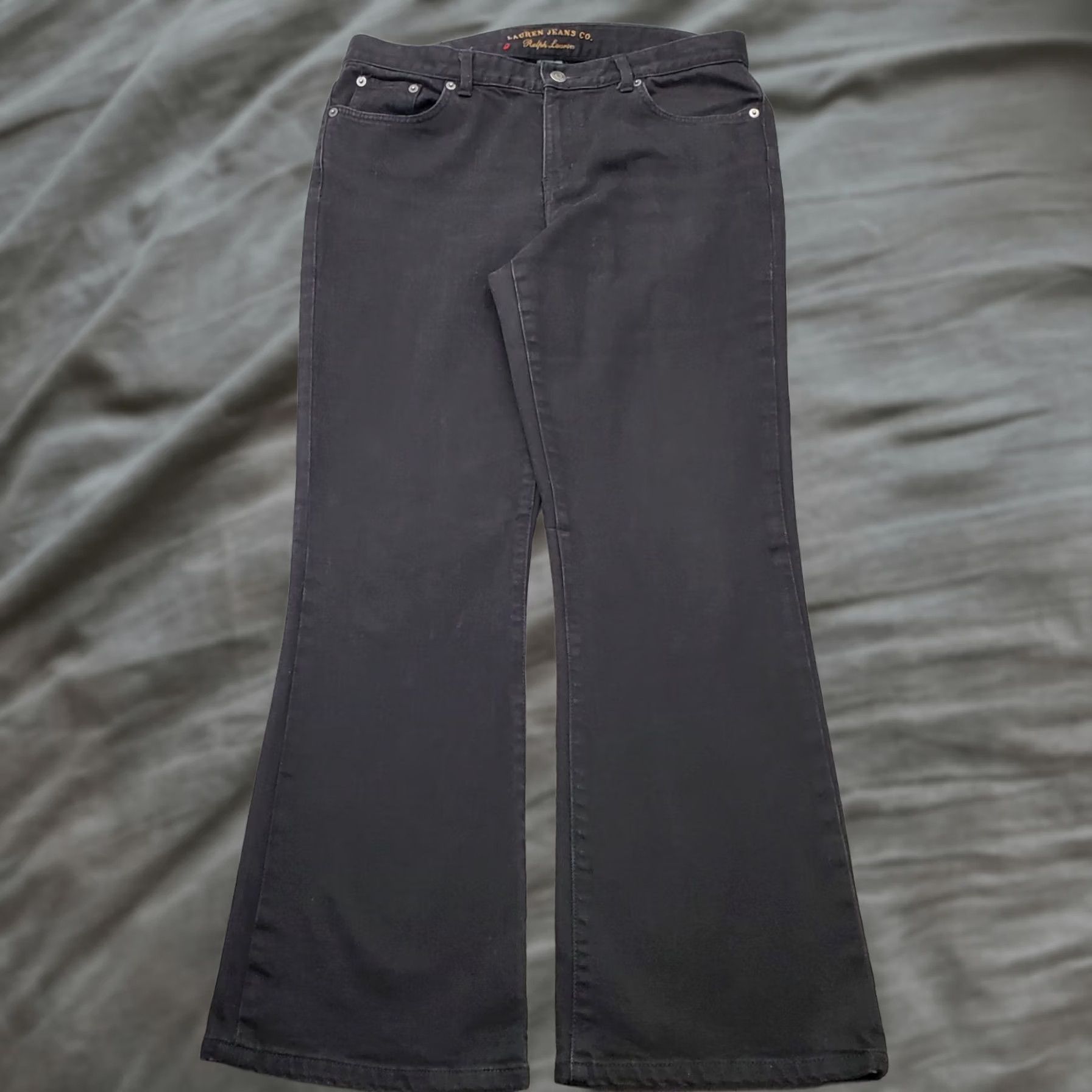 Denime Lauren Jeans Co. Ralph Lauren Bootcut Jeans Womens Size 10P Black Denim Classic Fit Size 32" / US 10 / IT 46 - 1 Thumbnail