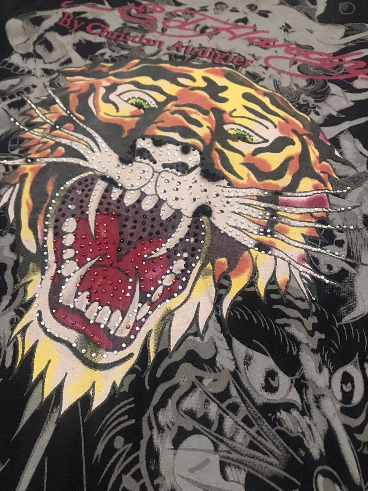 Ed Hardy Crazy🔥🔥 Vtg Y2K Ed Hardy by Christian Audigier Tiger Shirt Size US L / EU 52-54 / 3 - 5 Thumbnail