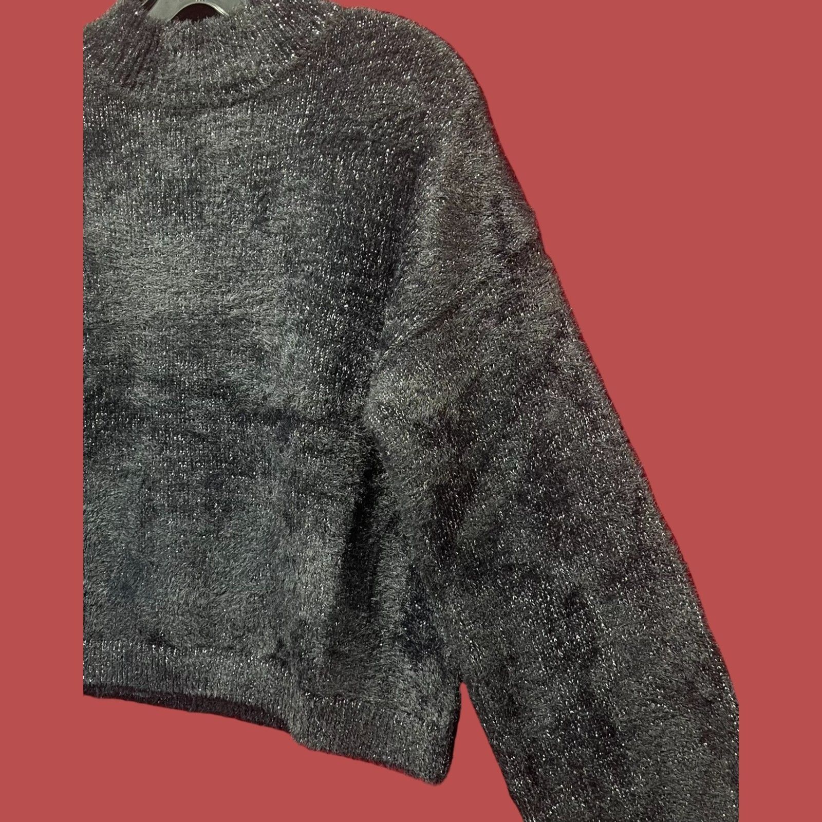 Other Wild Fable - Women's Mock Turtleneck Fuzzy Pullover Sweater Size M / US 6-8 / IT 42-44 - 14 Thumbnail