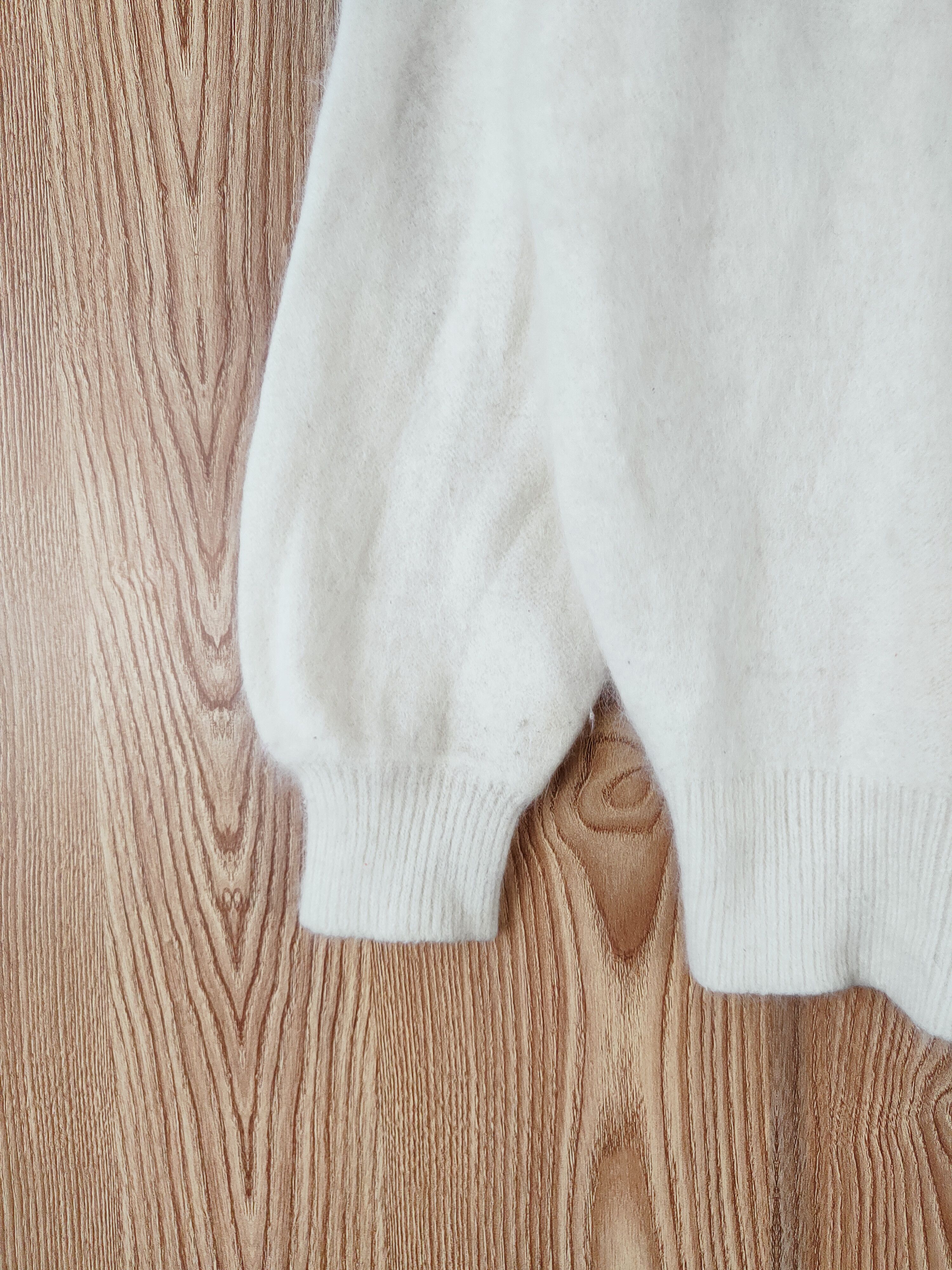Japanese Brand × Vintage Patria Escala White Fur Mohair Knitwear Cardigan #W484 Size S / US 4 / IT 40 - 5 Thumbnail