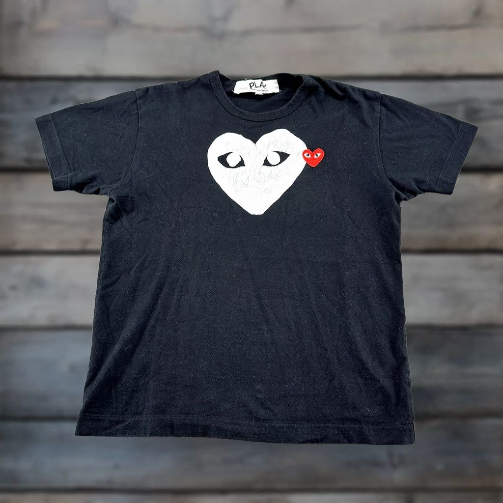 Comme des Garcons Girl VINTAGE Comme Des Garcons Play Shirt Mens L Black Short Sleeve Graphic Heart Y2K Size US L / EU 52-54 / 3 - 1 Thumbnail
