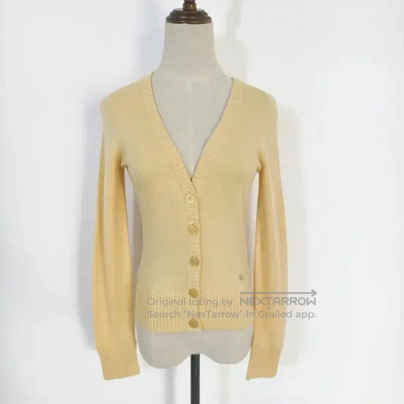 Burberry Burberry Spring Autumn Light Yellow Wool Cardigan. Size M / US 6-8 / IT 42-44 - 1 Thumbnail