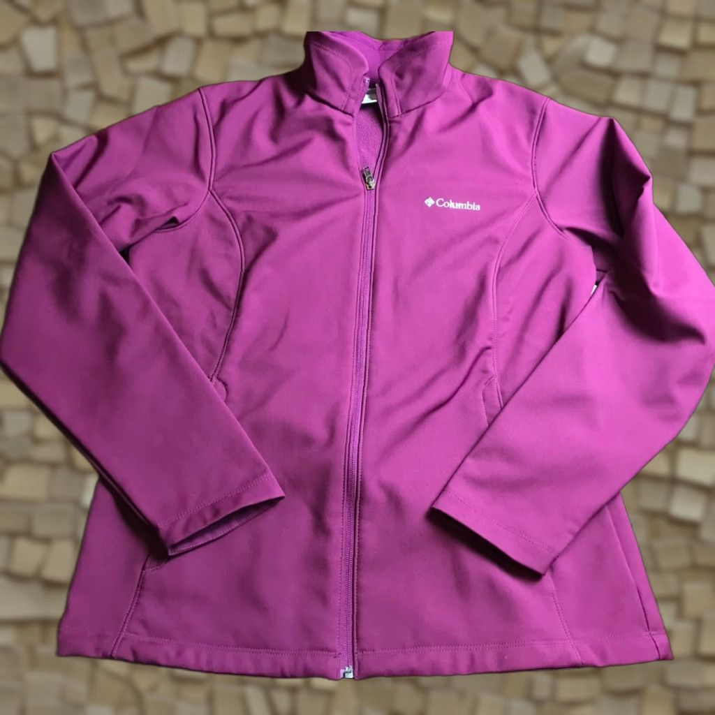 Vintage Columbia Jacket Women's Large Purple Fleece Lined Full Zip Jacket Size L / US 10 / IT 46 - 1 Thumbnail
