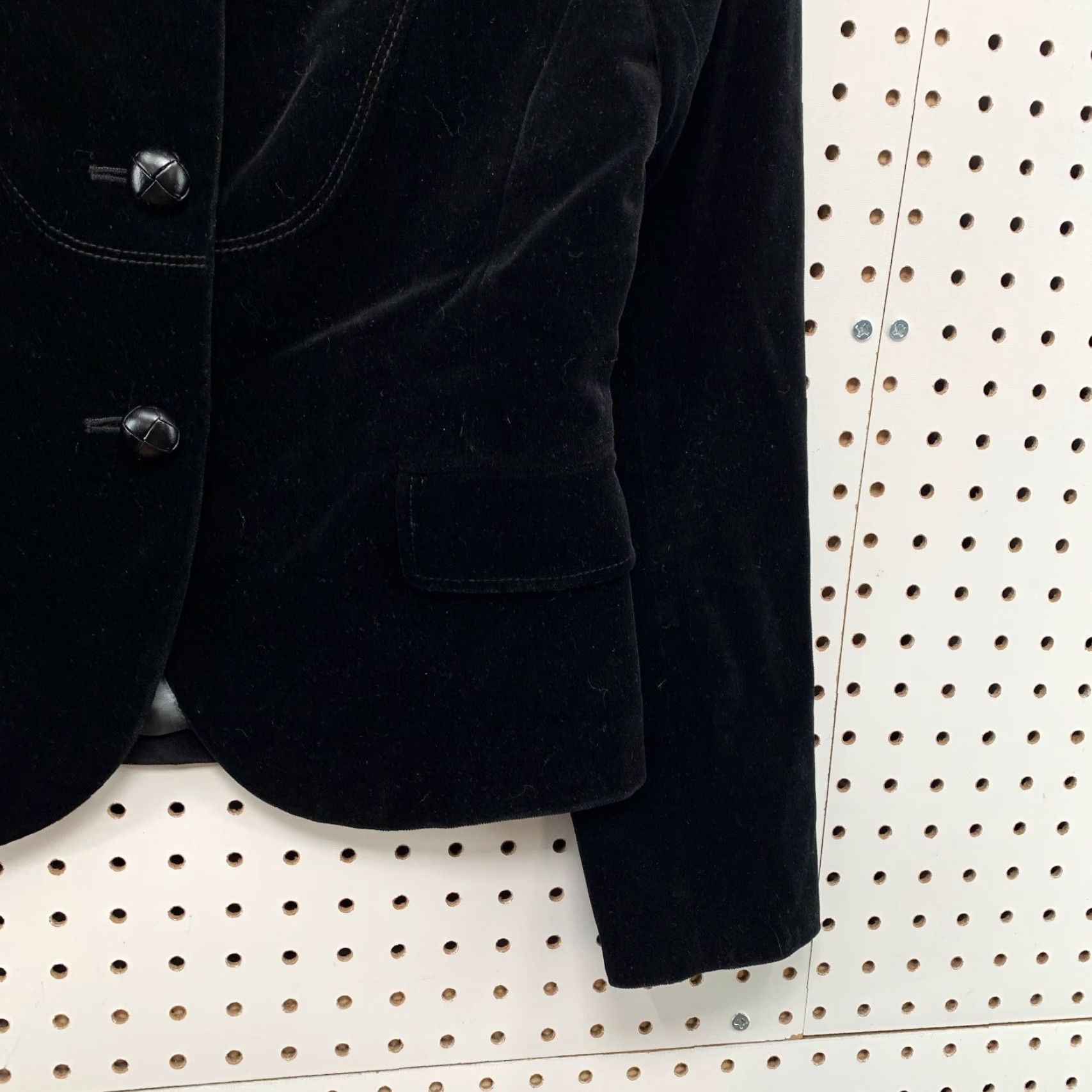 Velvet VINTAGE J CREW Velvet Blazer Womens 0 Black Collared Business Work Lined Size XXS / US 00 / IT 34 - 7 Thumbnail