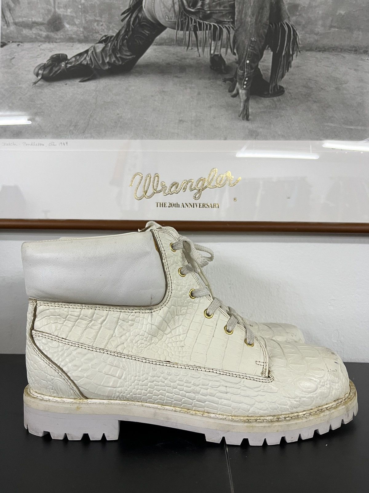 14th Addiction Juvenile Delinquent Balenciaga Style Crocodile Leather Boots Size US 9.5 / EU 42-43 - 18 Thumbnail