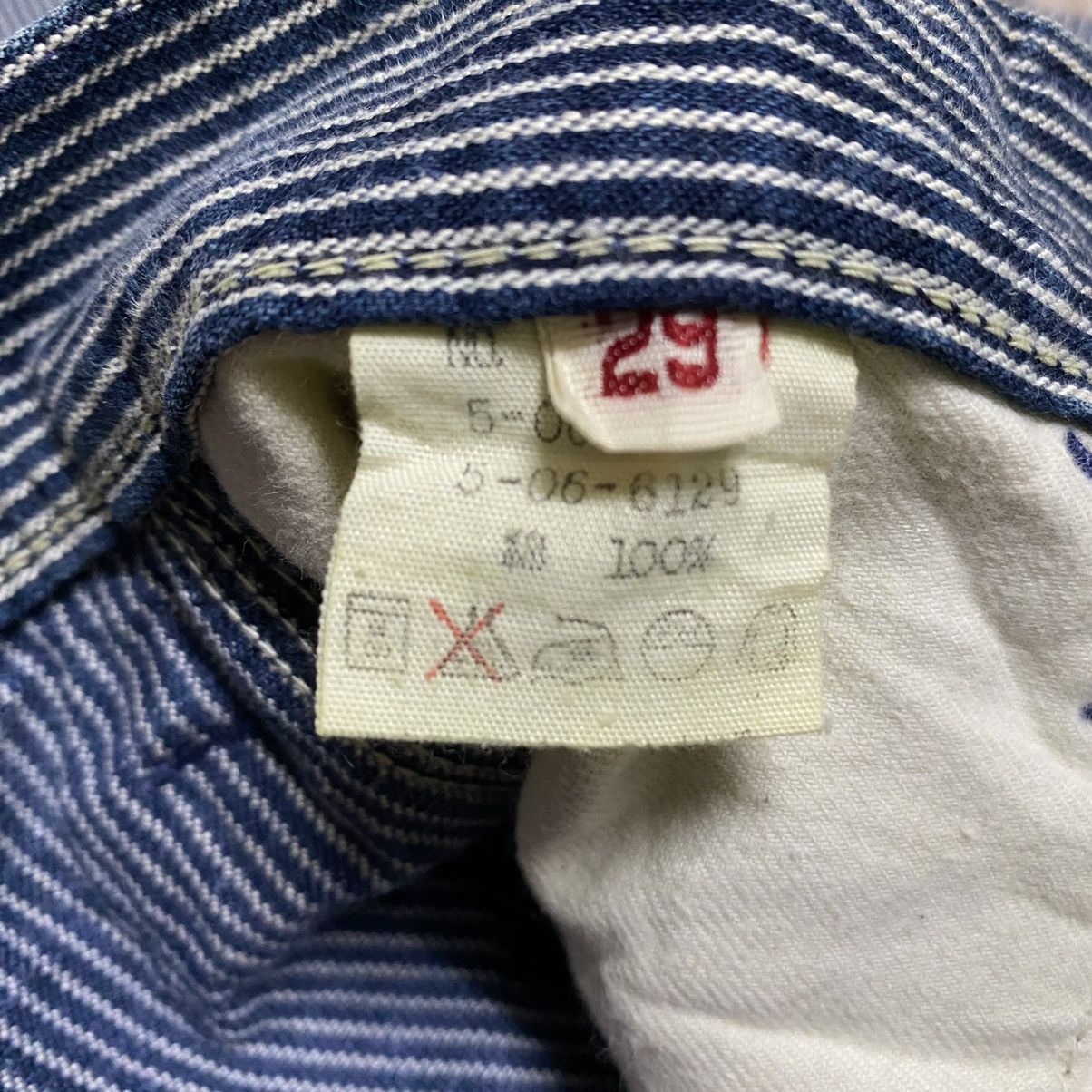 45rpm 45rpm Blue Cafe Pinstripe Work Pants Size US 29 - 21 Thumbnail
