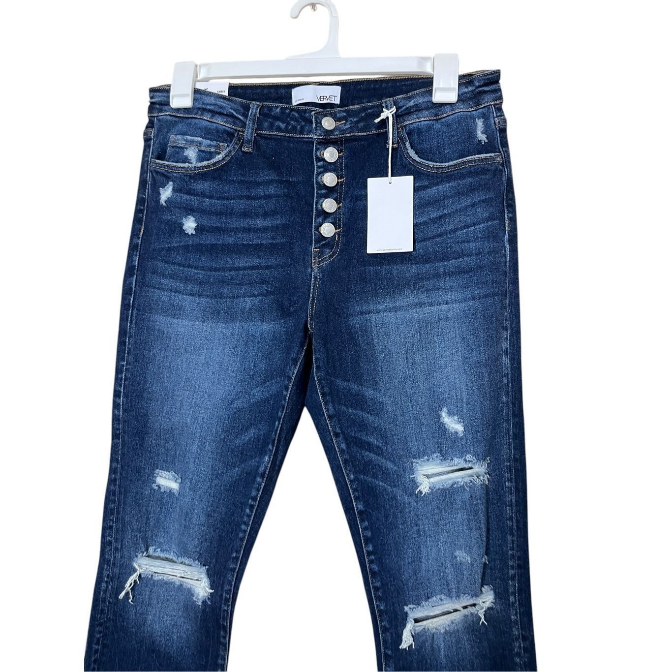 Other Vervet Amber Mid Rise Skinny Jeans Dark Wash size 32 NWT Size 32" / US 10 / IT 46 - 2 Thumbnail